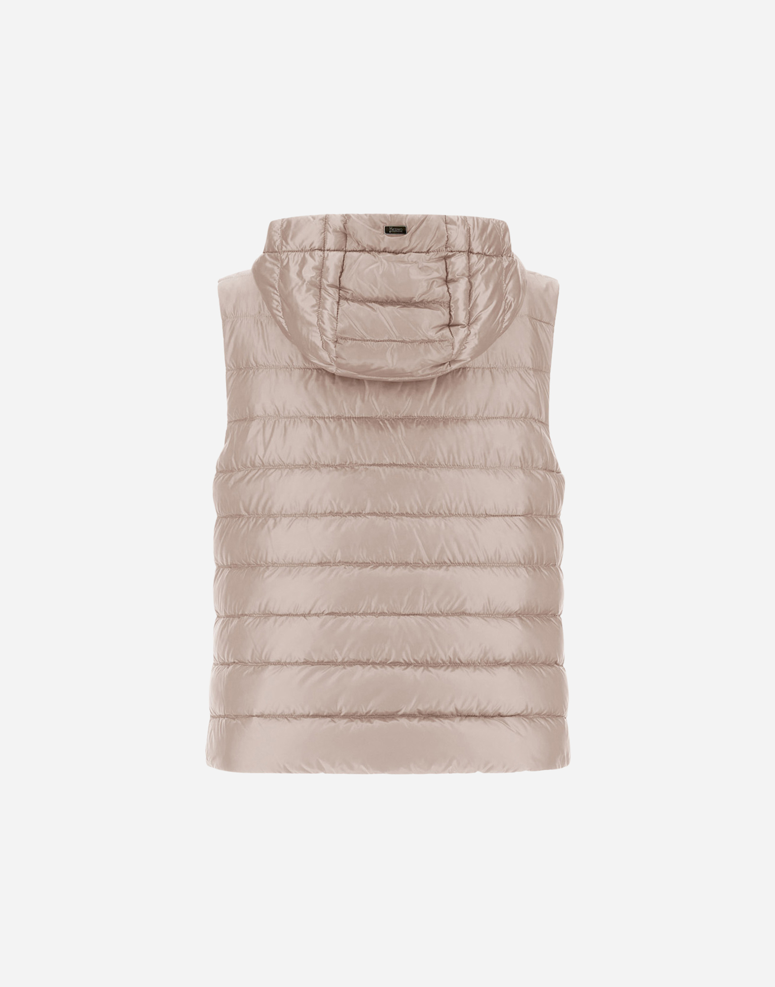 Herno Vest In Nylon Ultralight And Monogram In Chantilly