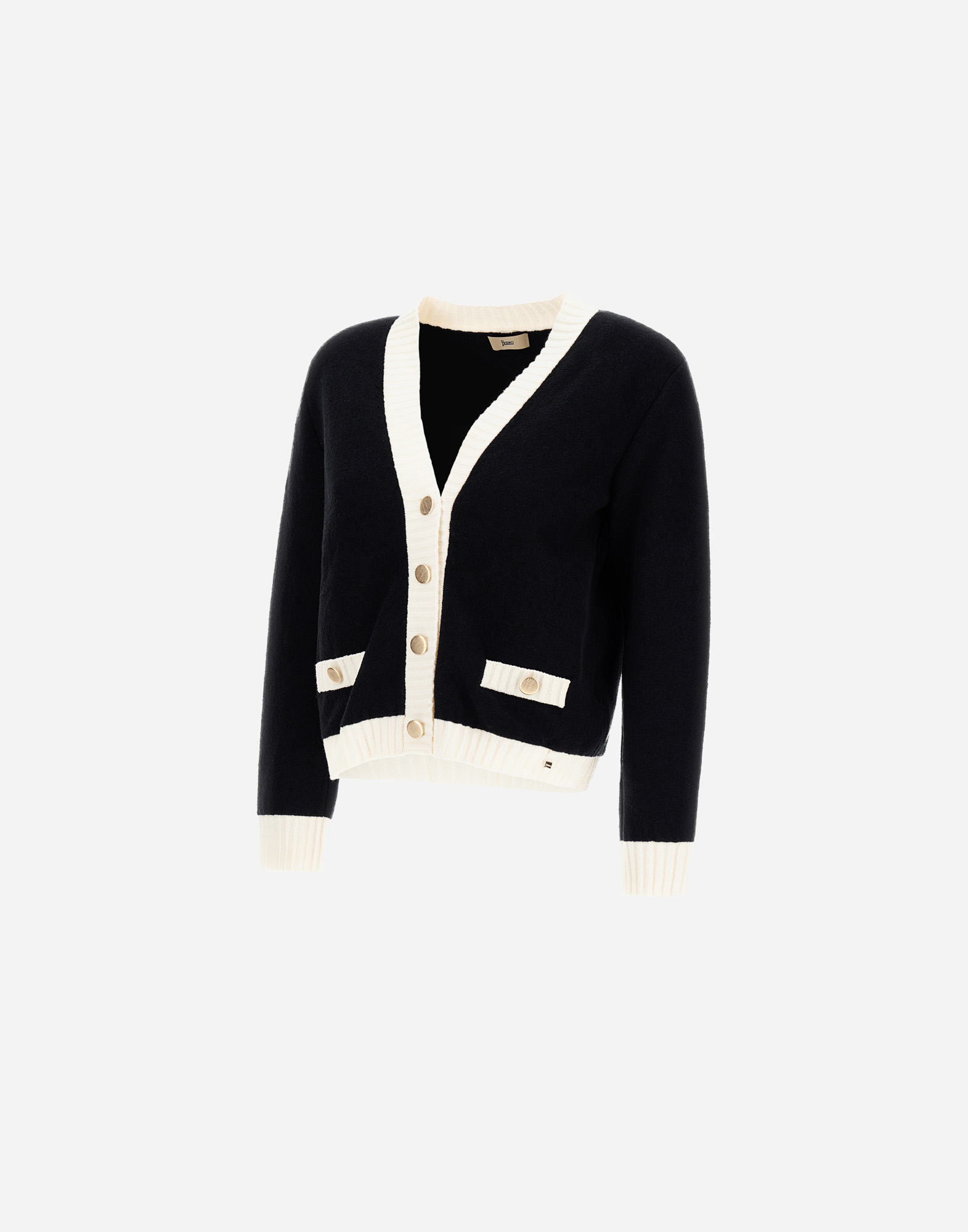 Herno Knit Cardigan In Black