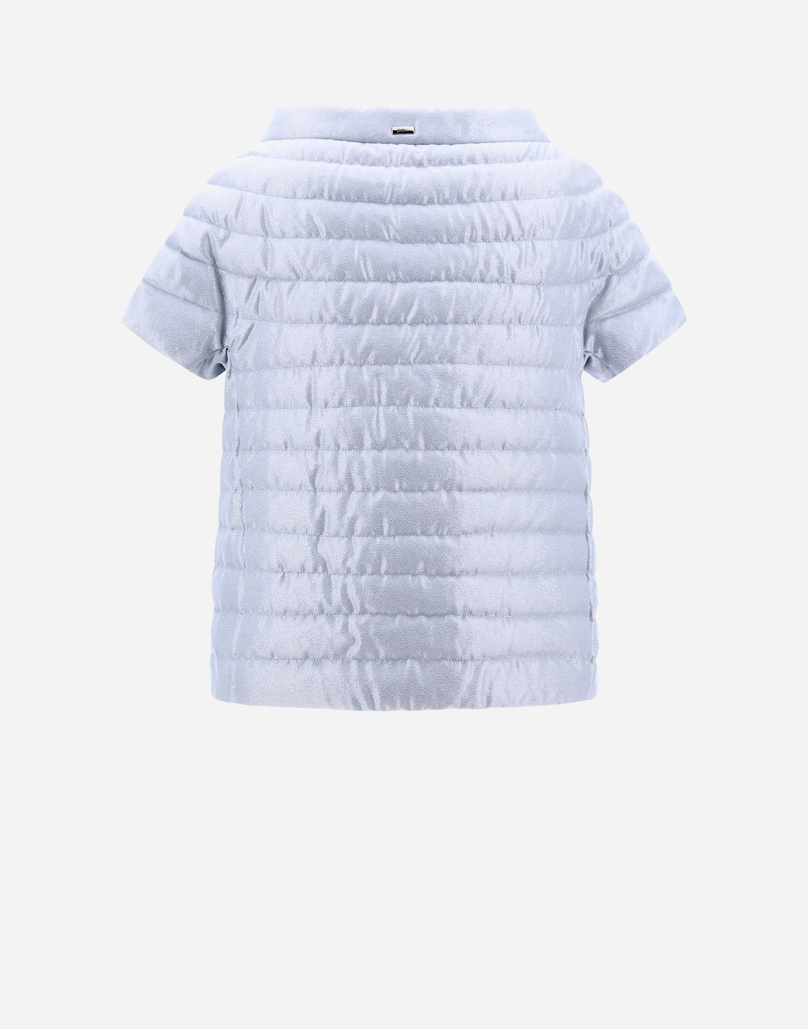 Herno Metallic Effect Cape In Pearl