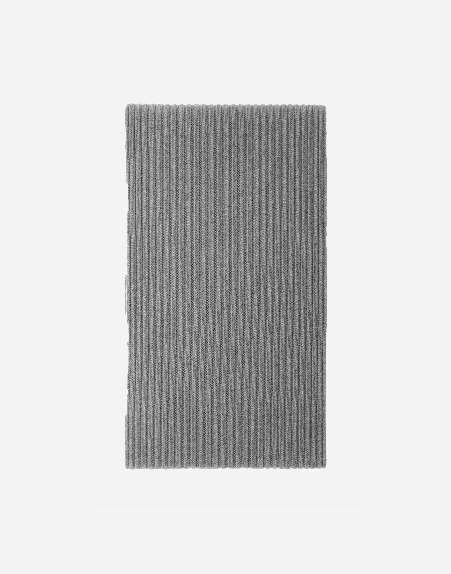 Herno Resort Scarf In Double Rib Wool In Gray