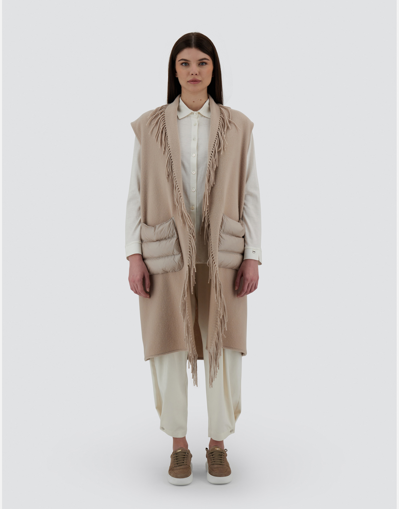 Herno Resort Waistcoat In Warmy & Nylon Ultralight In Chantilly