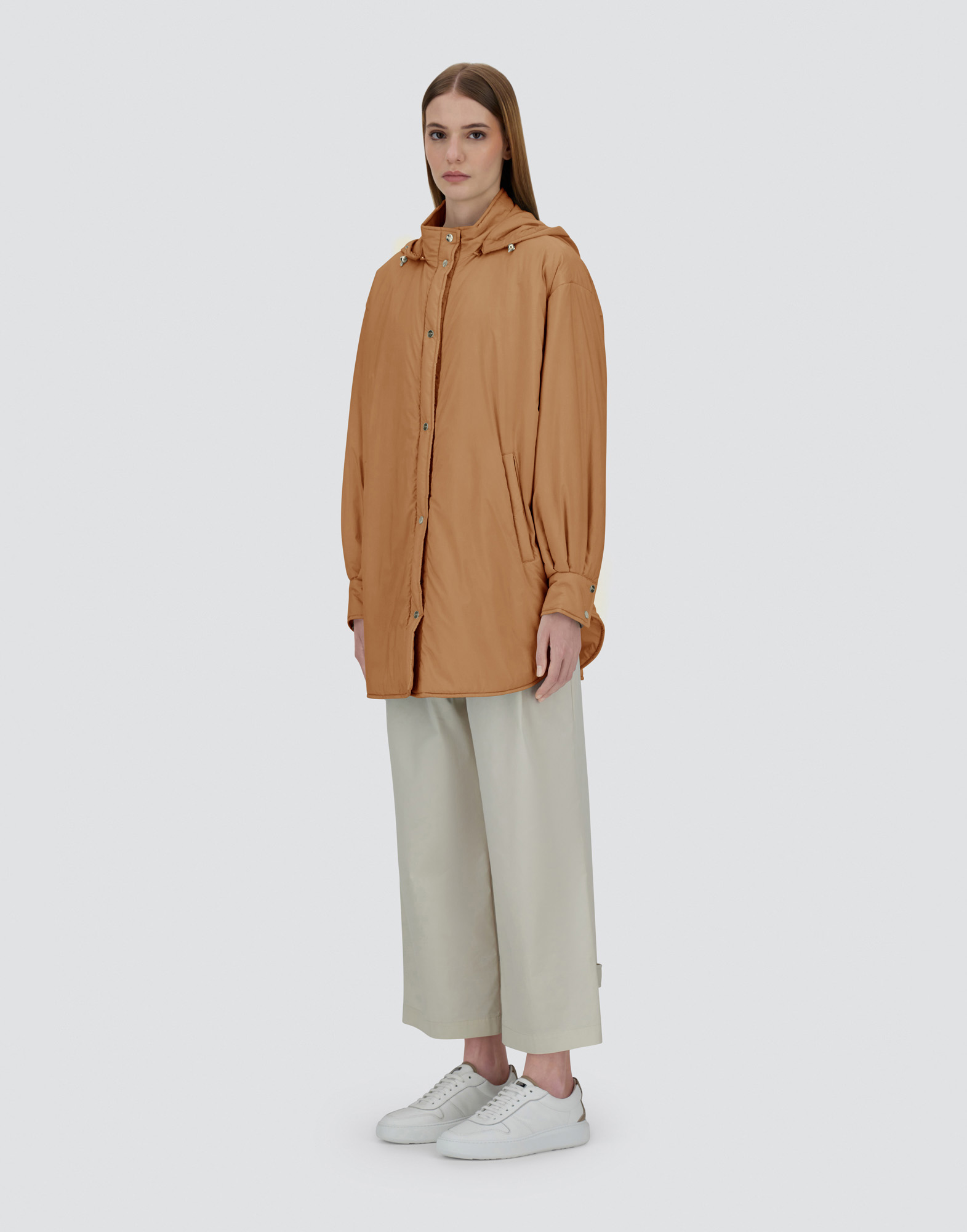 Herno Parka In Ecoage And Monogram In Camel