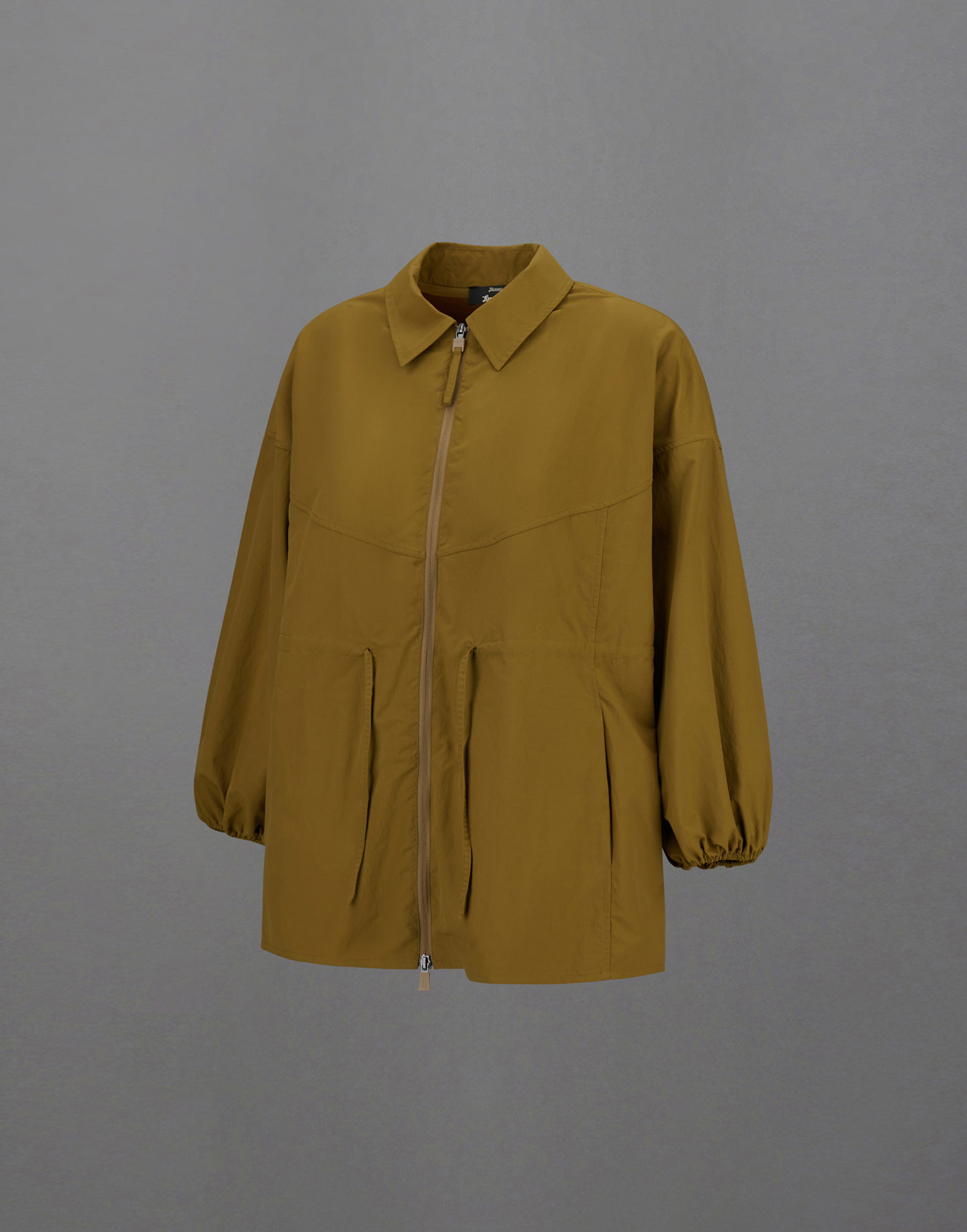 Herno Laminar Shacket In Tech-poplin In Light Brown
