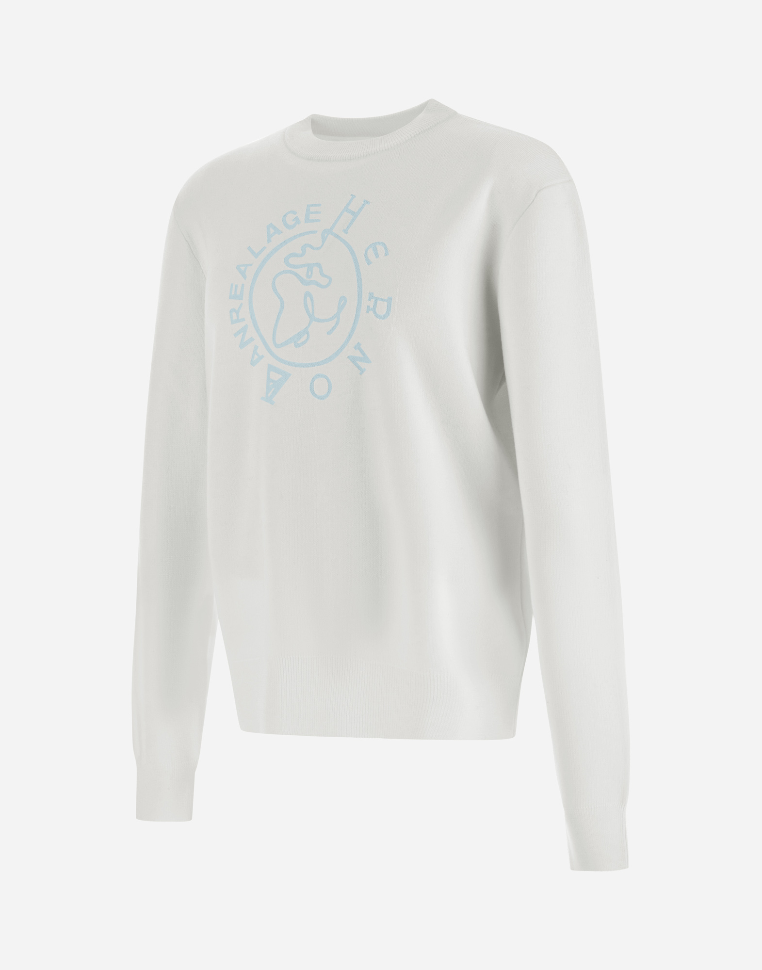 Herno Globe Sweater In Photocromatic Knit In White