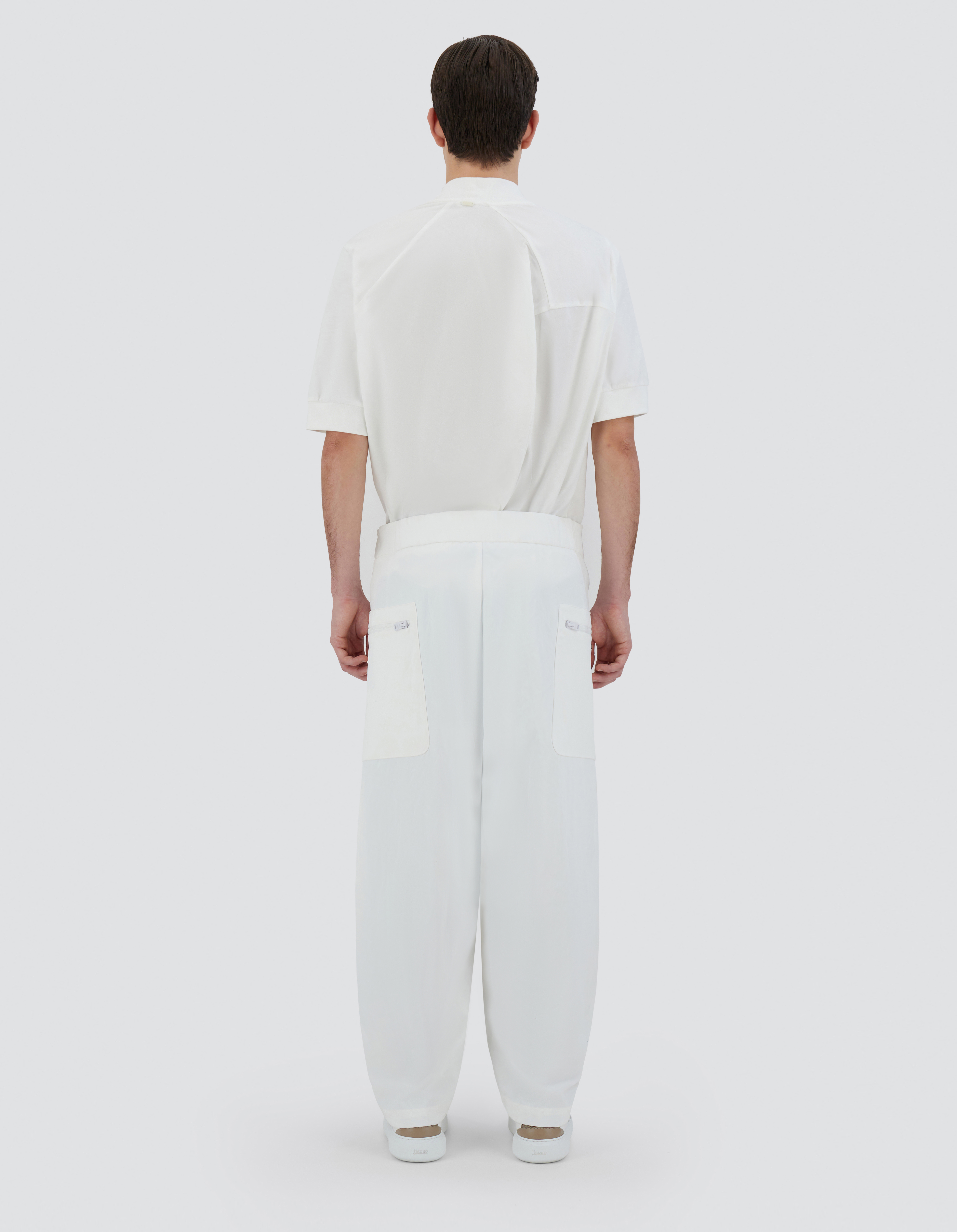 Herno Globe Trousers In Recycled Nylon Twill In White