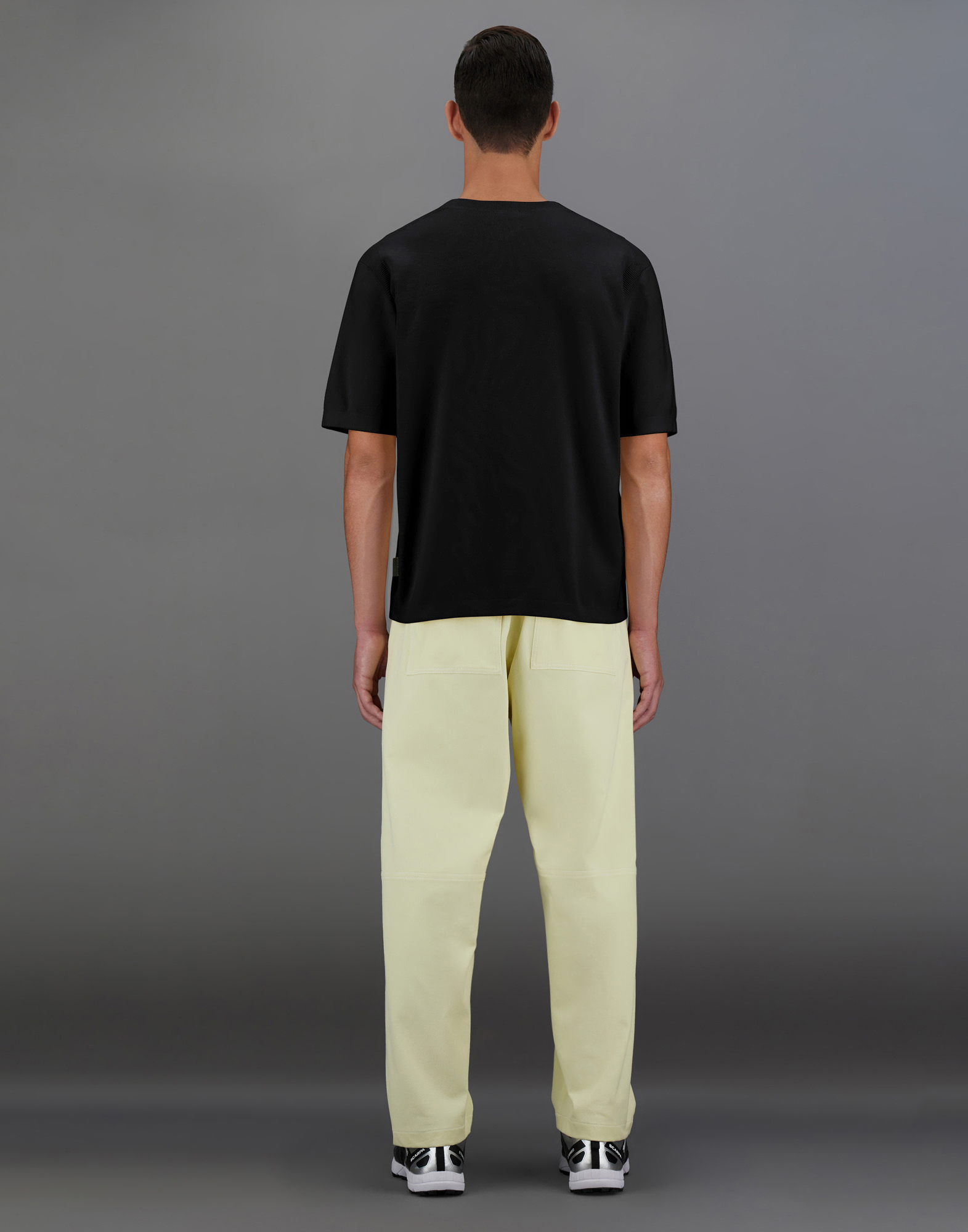 Herno Laminar T-shirt In Light Knit In Black