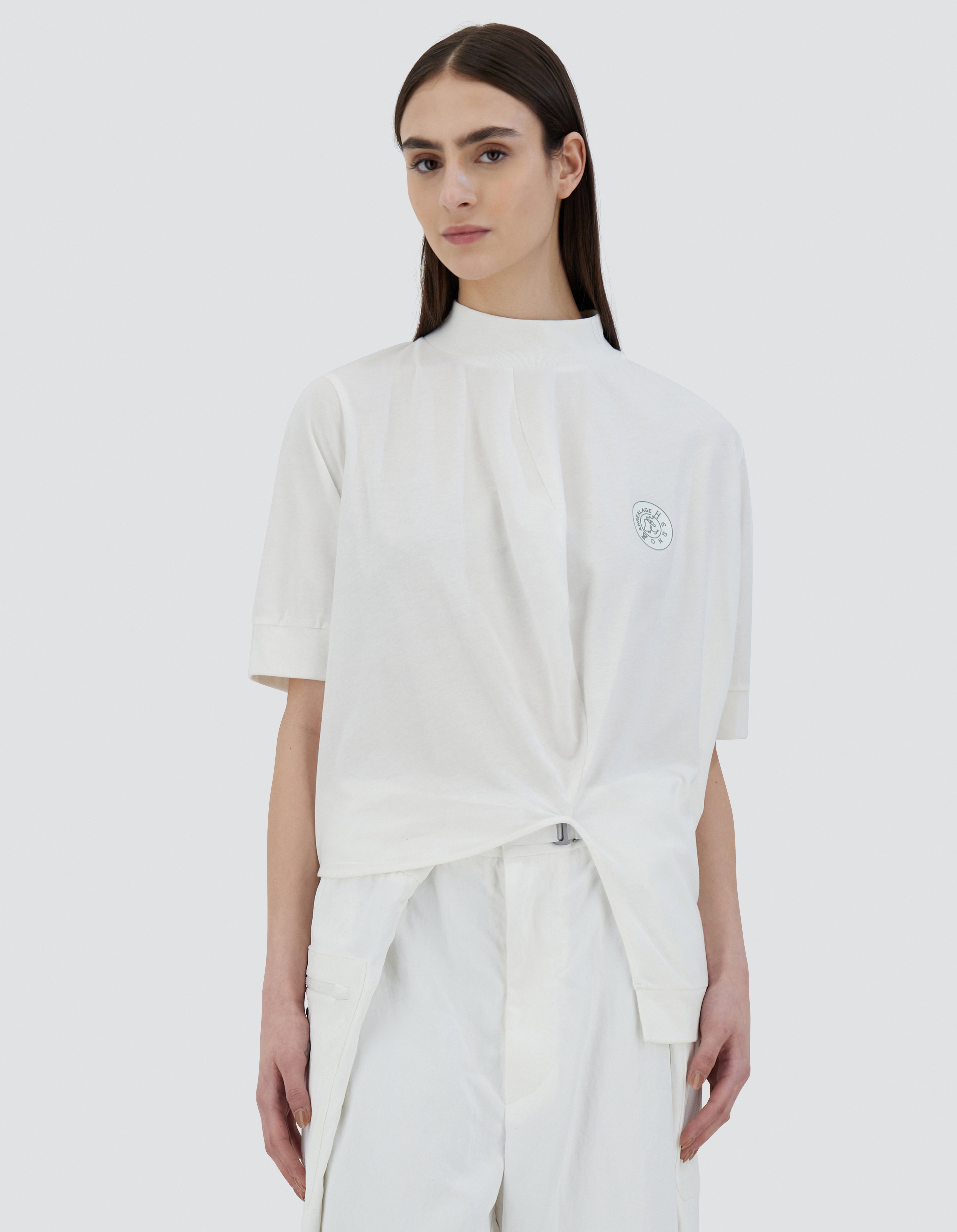 Herno Globe Sweater In Eco Jersey In White