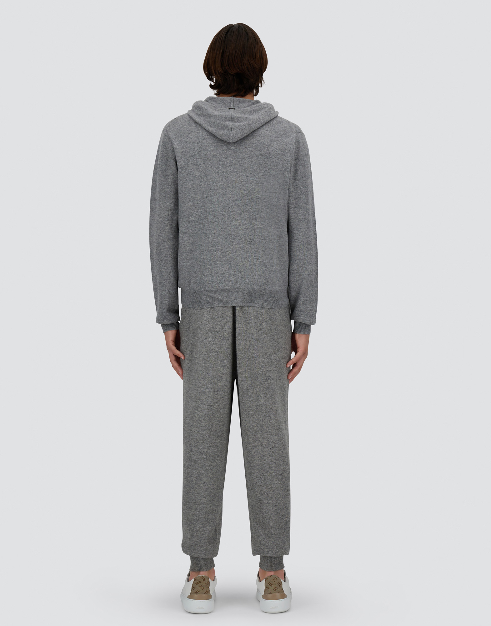 Herno Immense Wool Cashmere Sweatshirt In Grey
