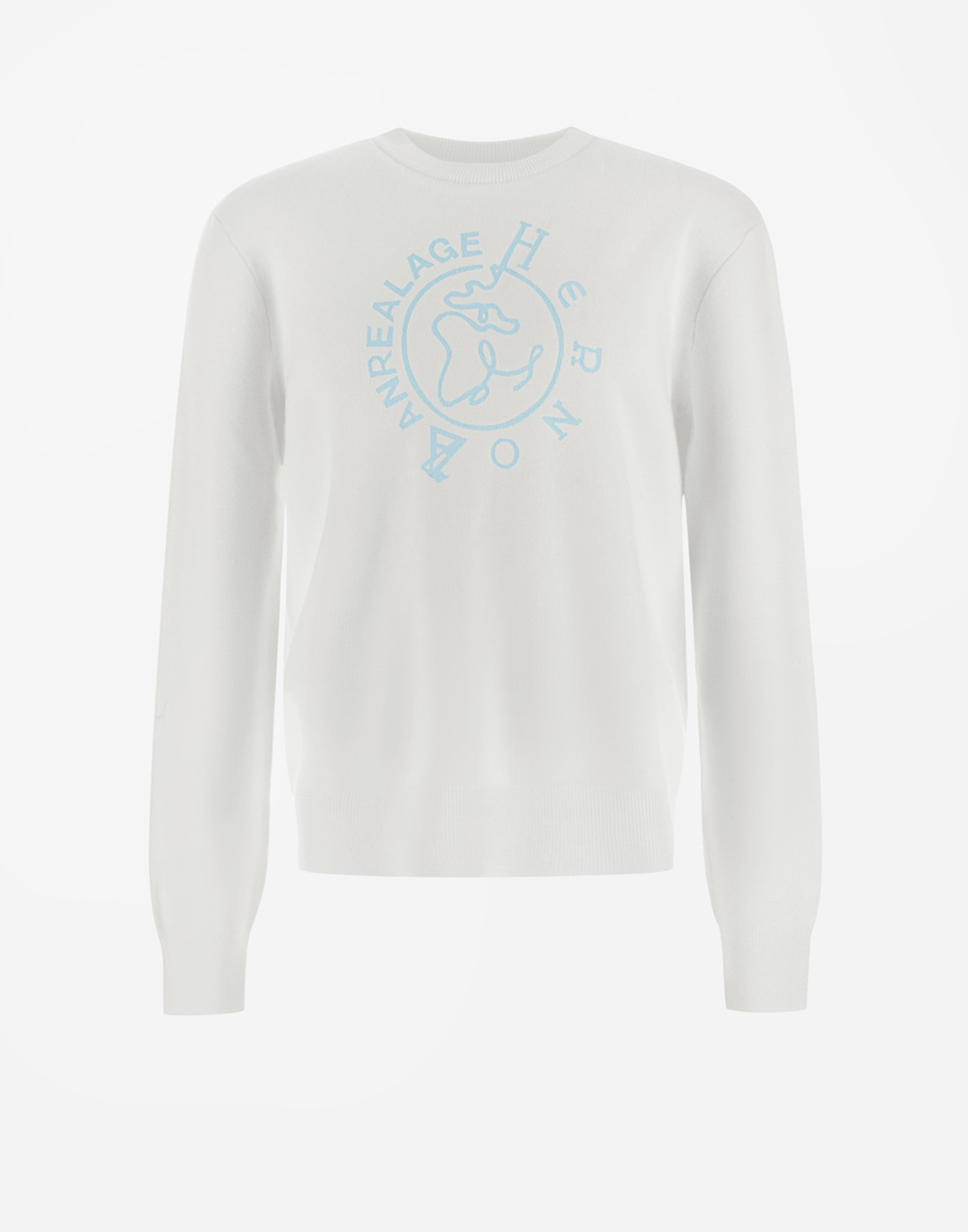 Herno Globe Sweater In Photocromatic Knit In White