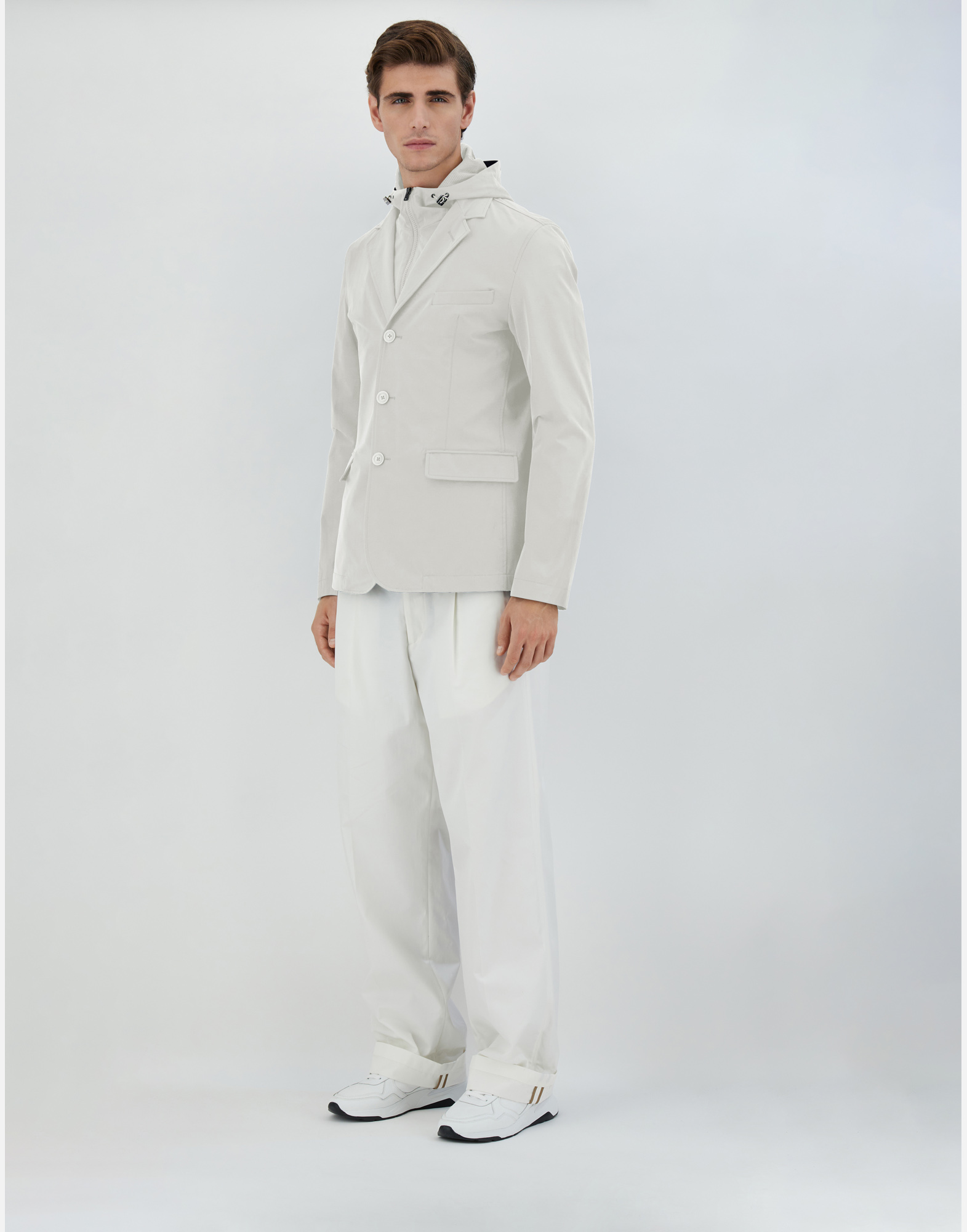 Herno City Life Blazer In Grey Pearl