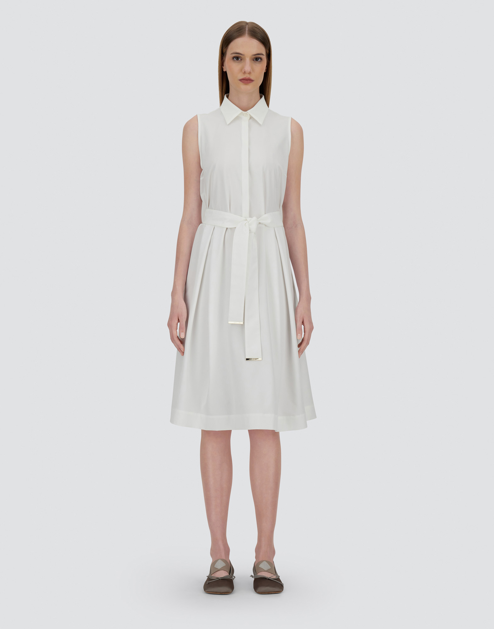 Herno Dress In Structured Nylon In White