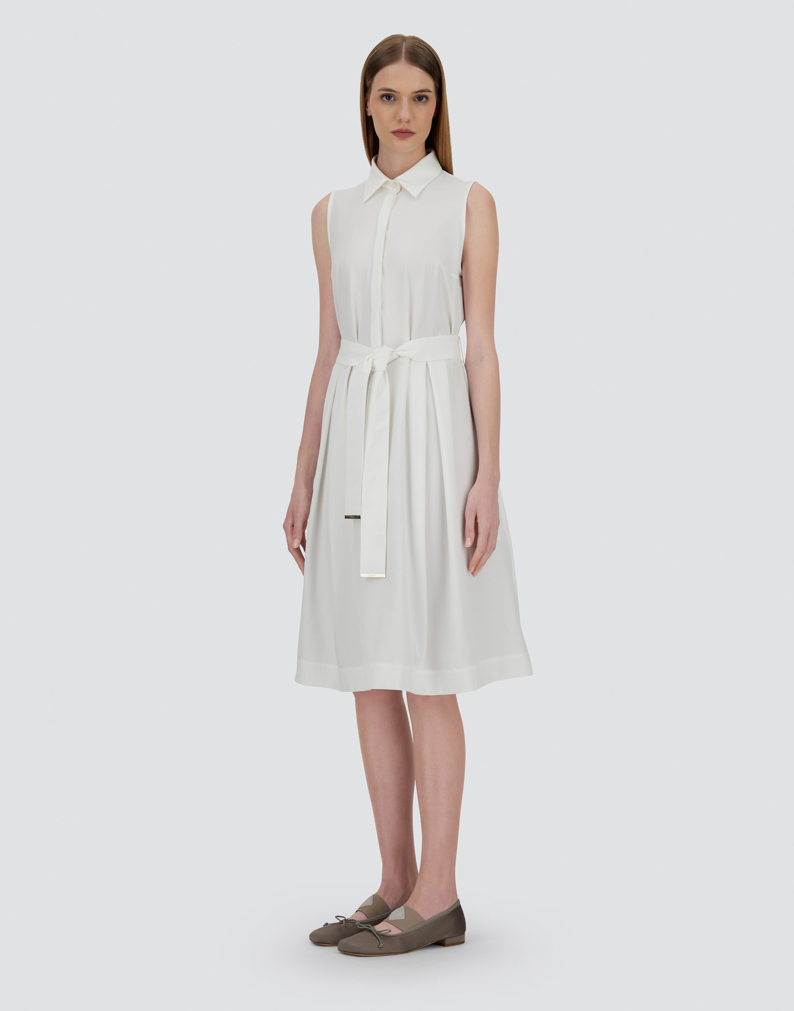 Herno Dress In Structured Nylon In White