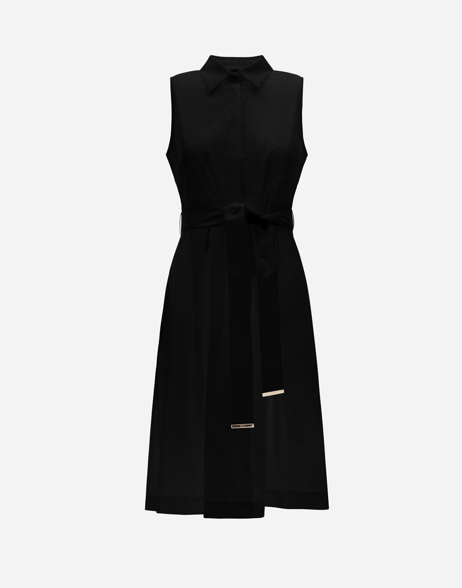 Herno Dress In Structured Nylon In Black