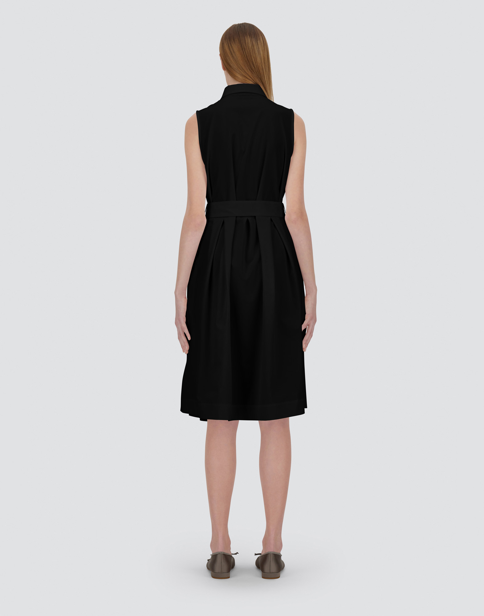 Herno Dress In Structured Nylon In Black