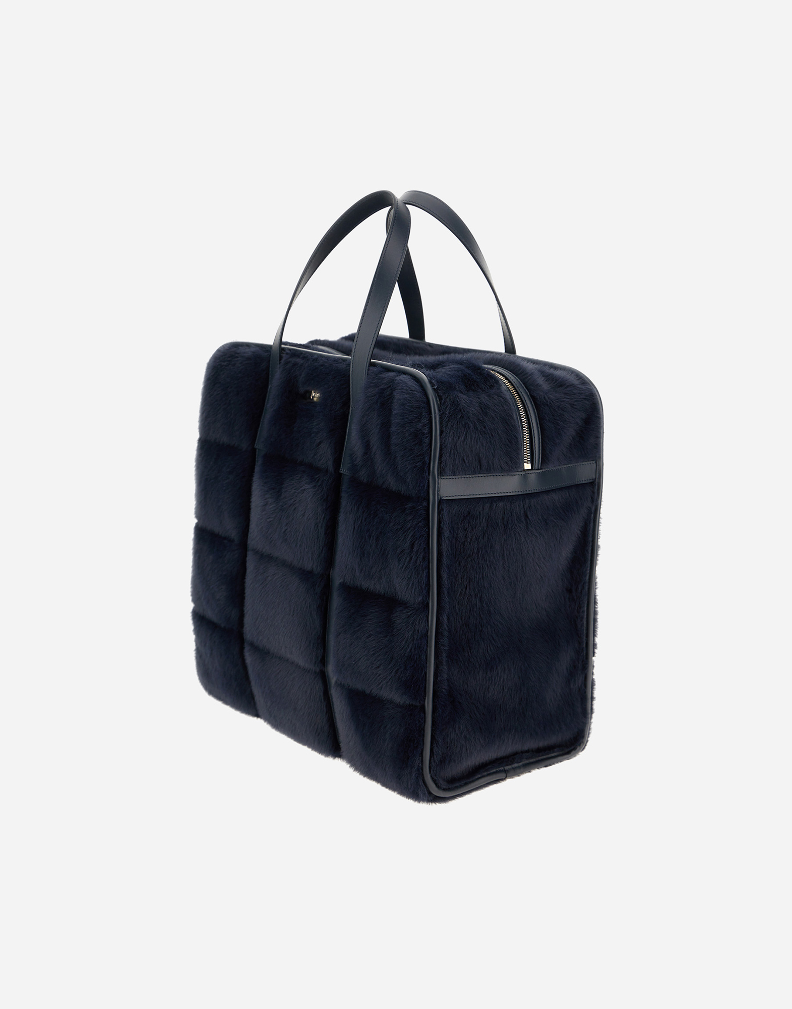Herno Bag In Lady Alternative Fur In Blue