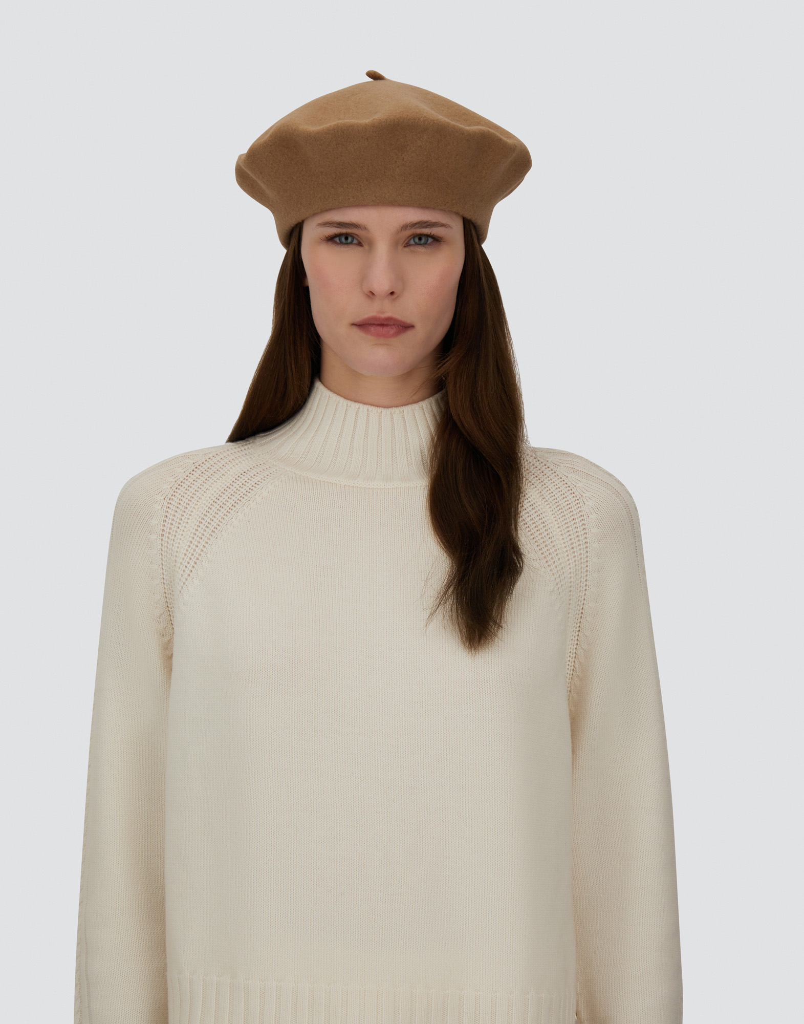 Herno Hat In Pure Wool In Brown