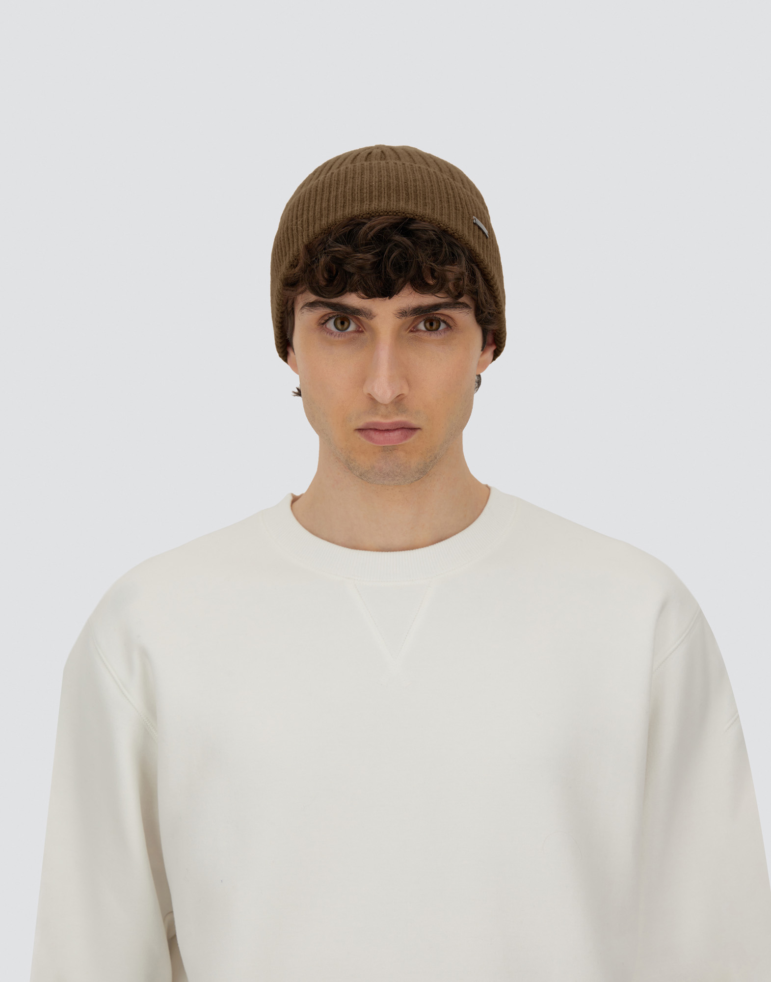 Herno Beanie In Pure Cashmere In Brown