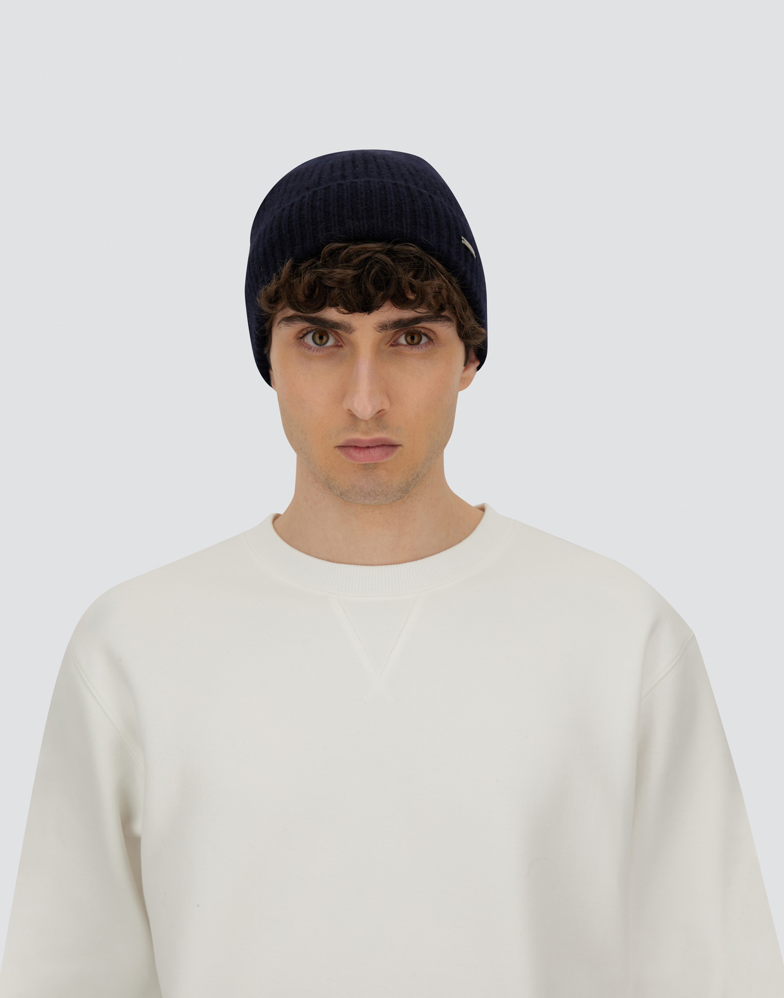 Herno Beanie In Pure Cashmere In Black
