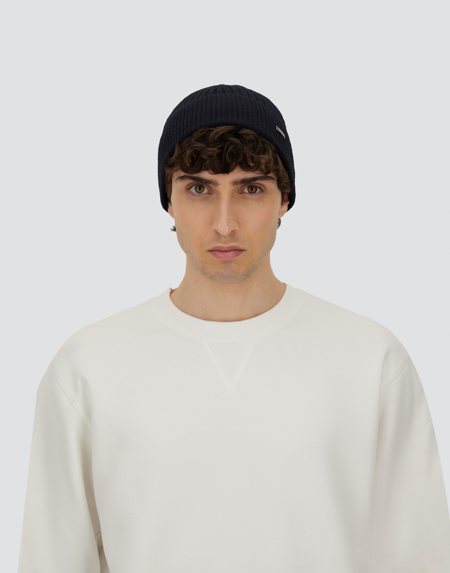 Herno Wool Cashmere Beanie Beanie In Black