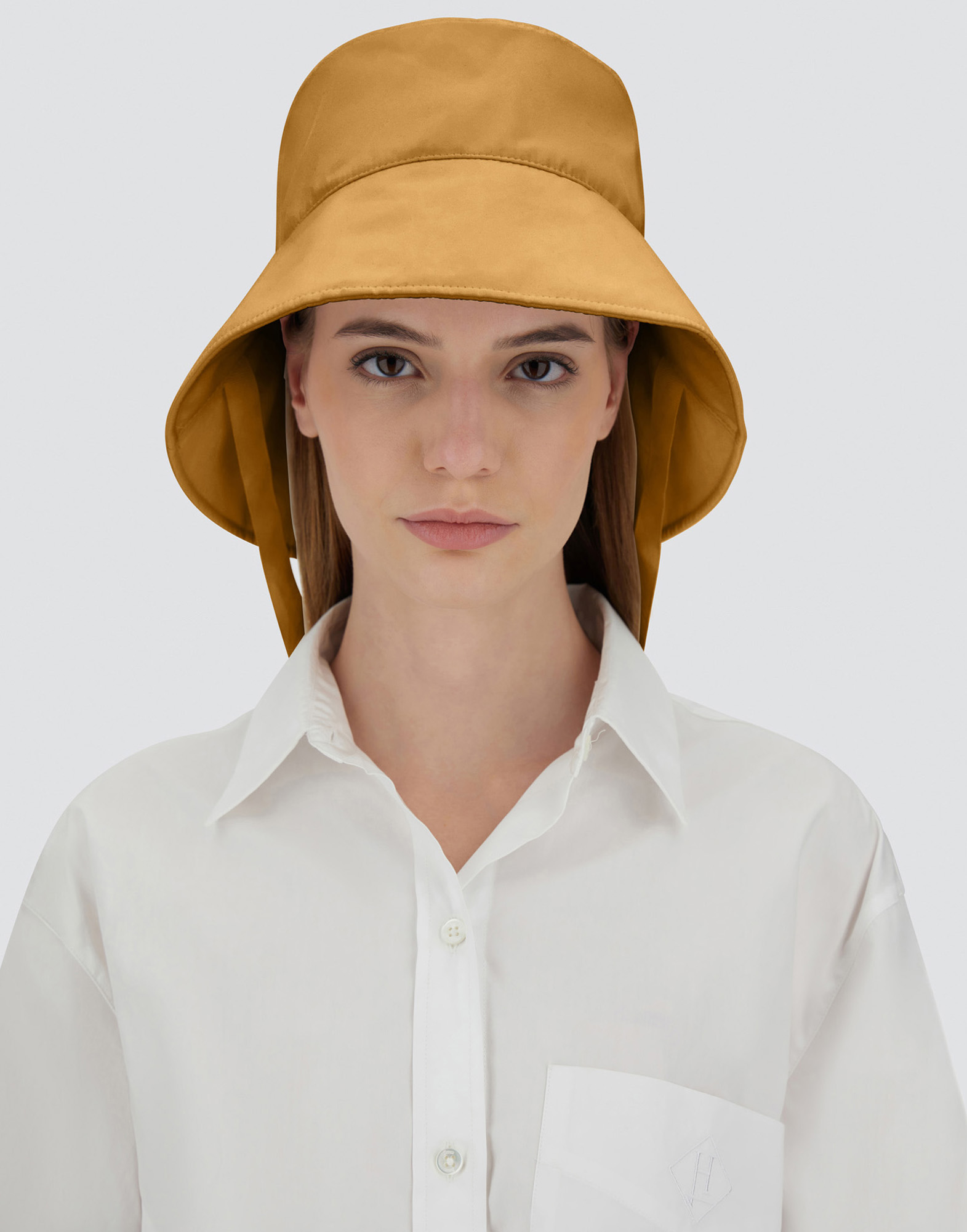Herno New Techno Taffeta Hat In Camel