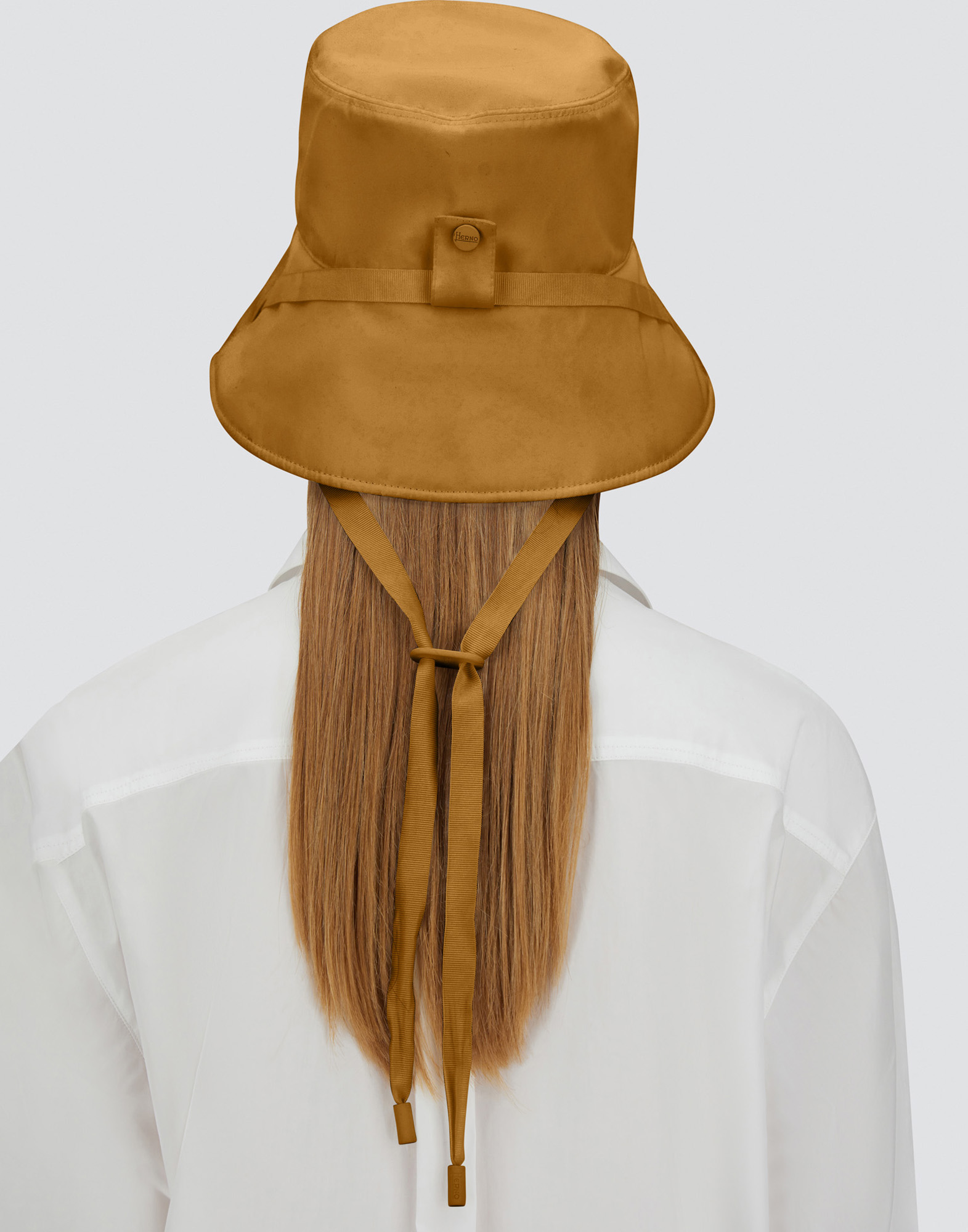 Herno New Techno Taffeta Hat In Camel