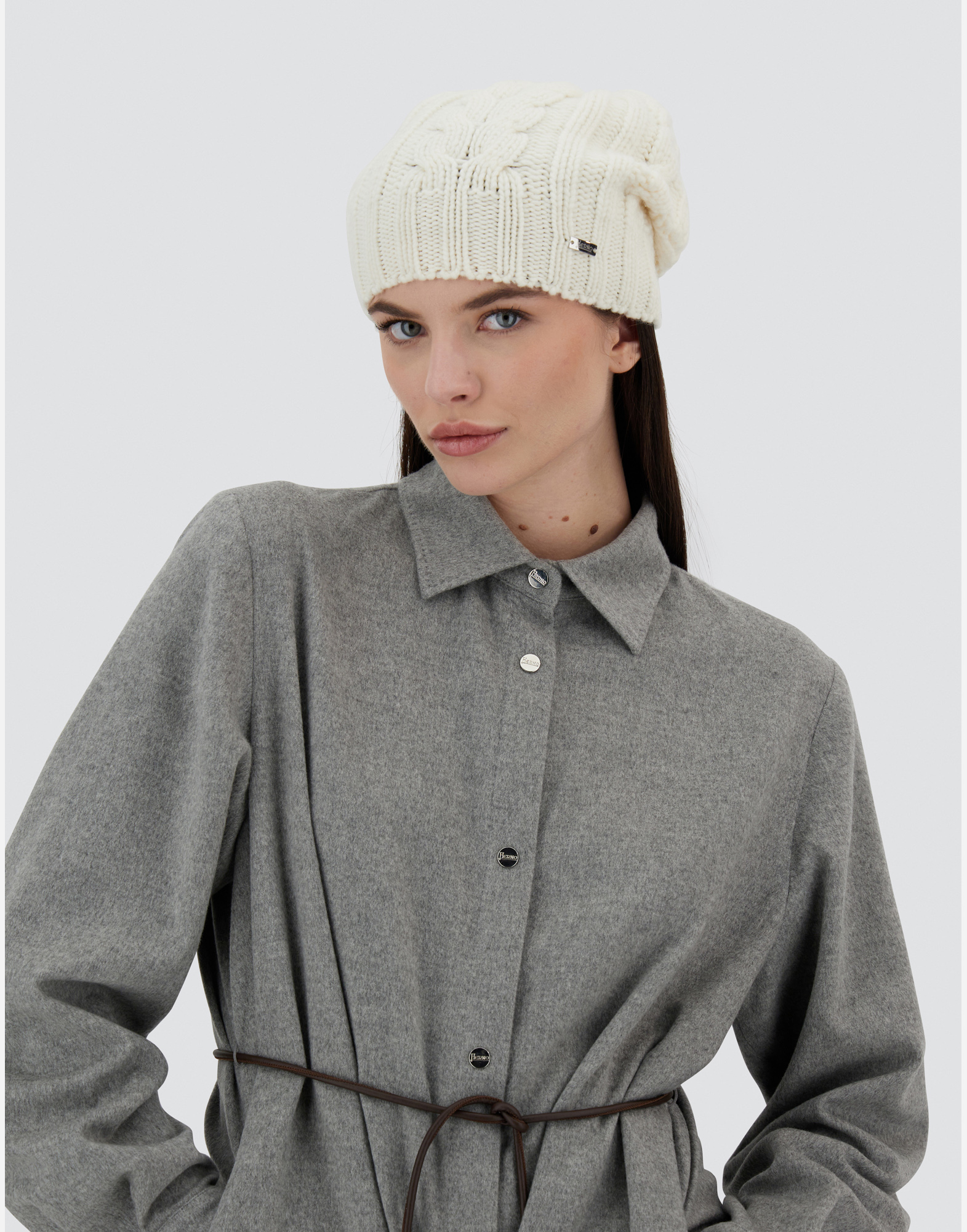 HERNO RESORT BEANIE IN INFINITY BRAID 