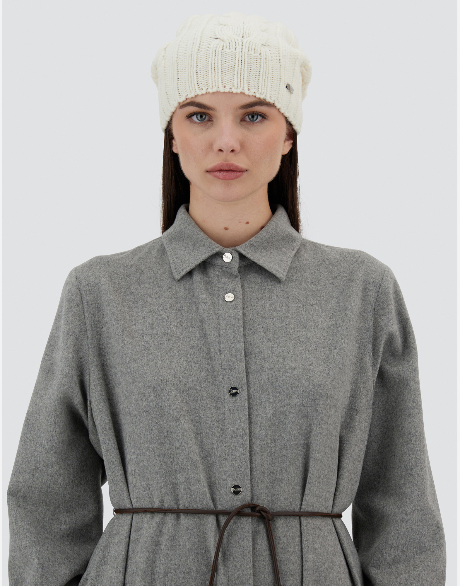 HERNO RESORT BEANIE IN INFINITY BRAID 