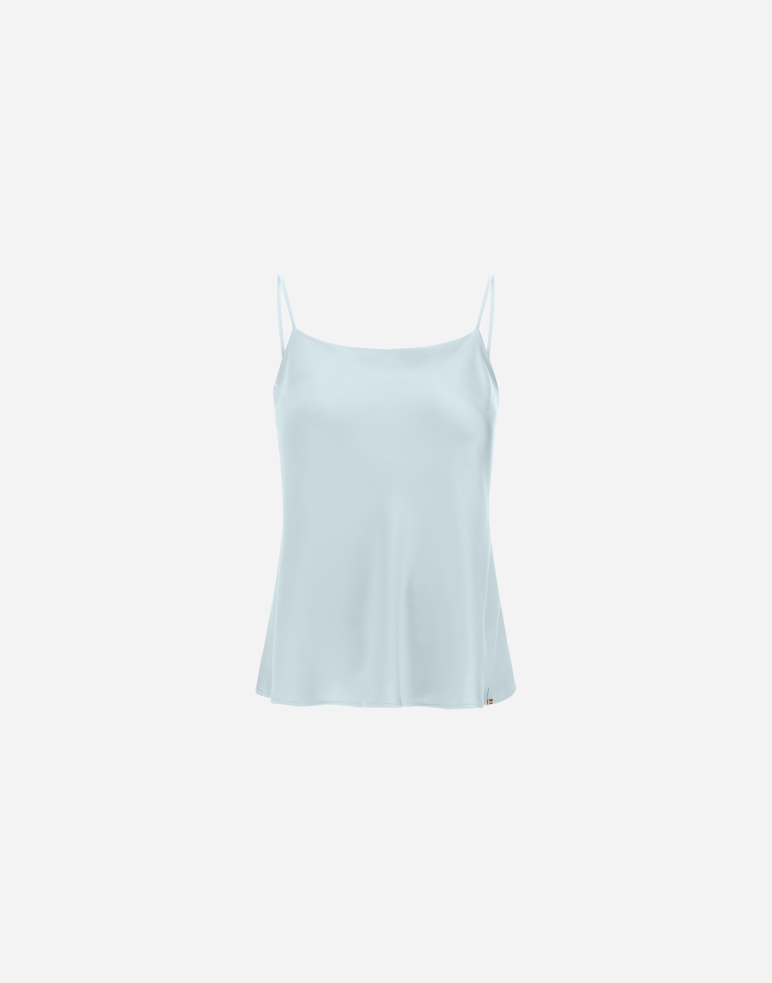 Herno Embossed Tank With Flared Hem In Light Blue