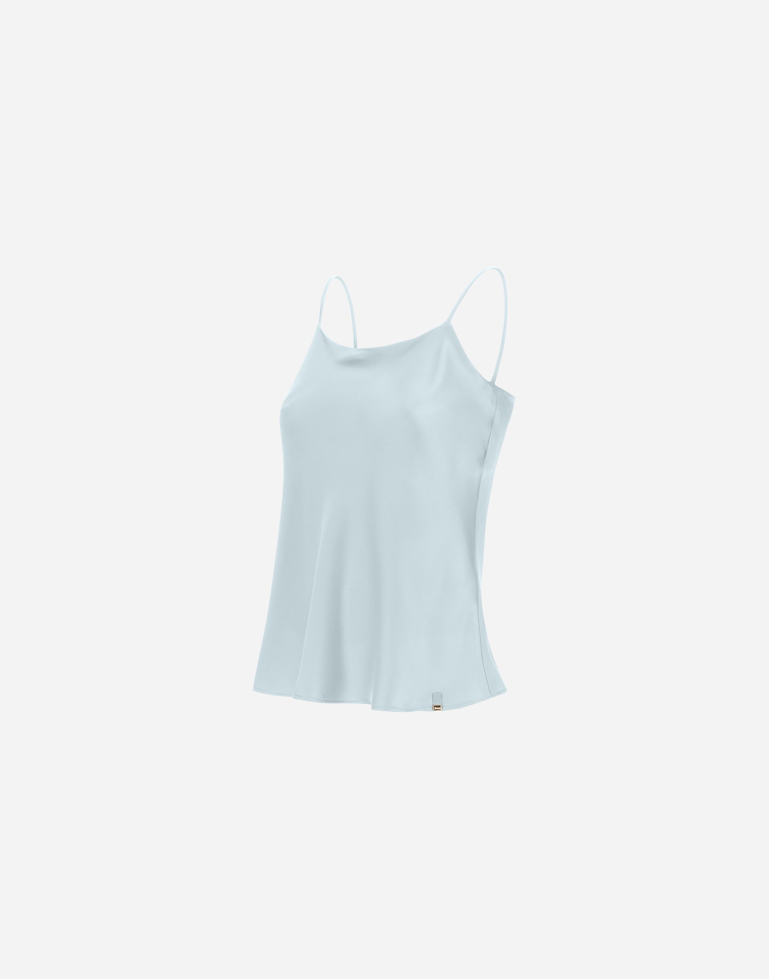 Herno Embossed Tank With Flared Hem In Light Blue