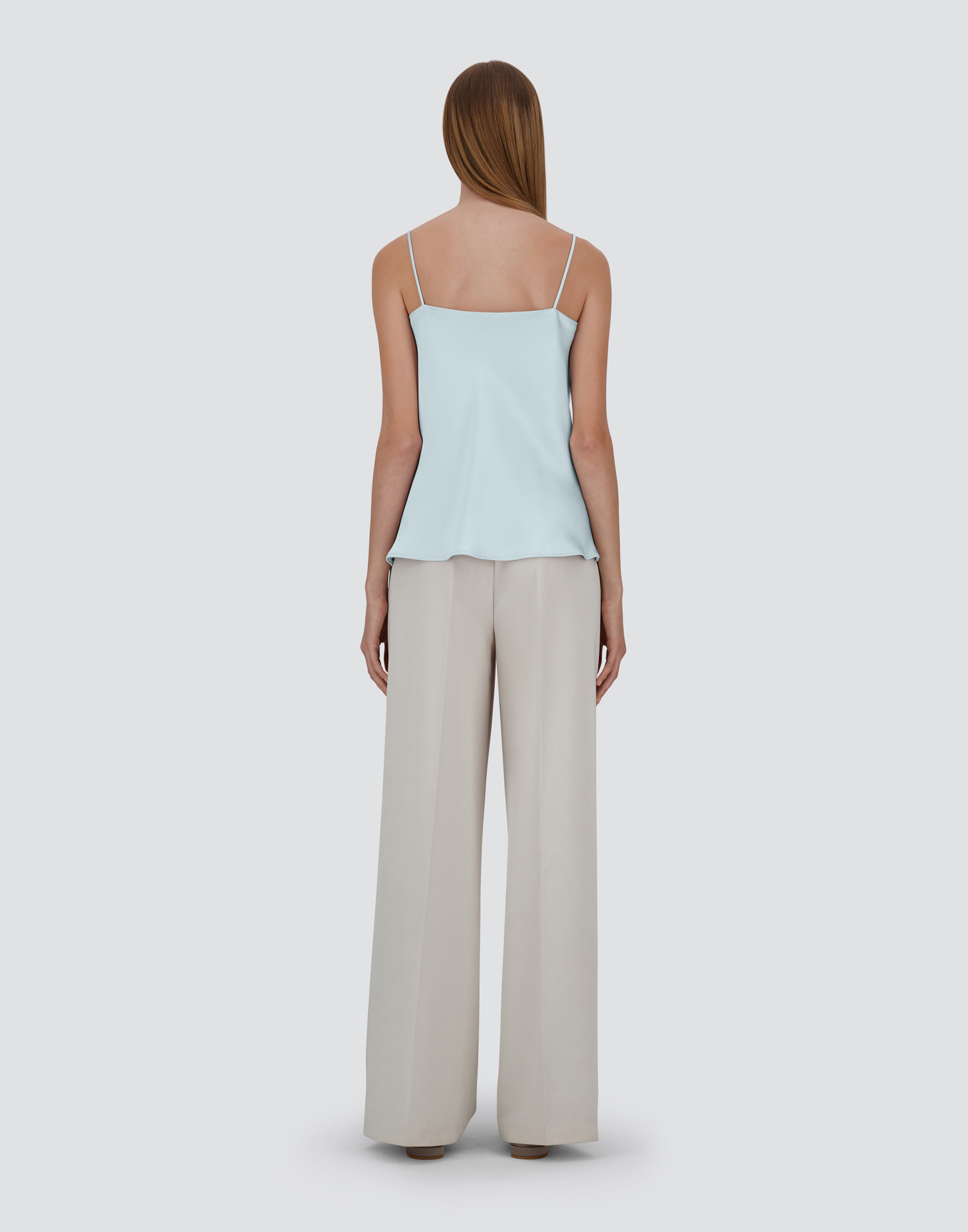 Herno Embossed Tank With Flared Hem In Light Blue