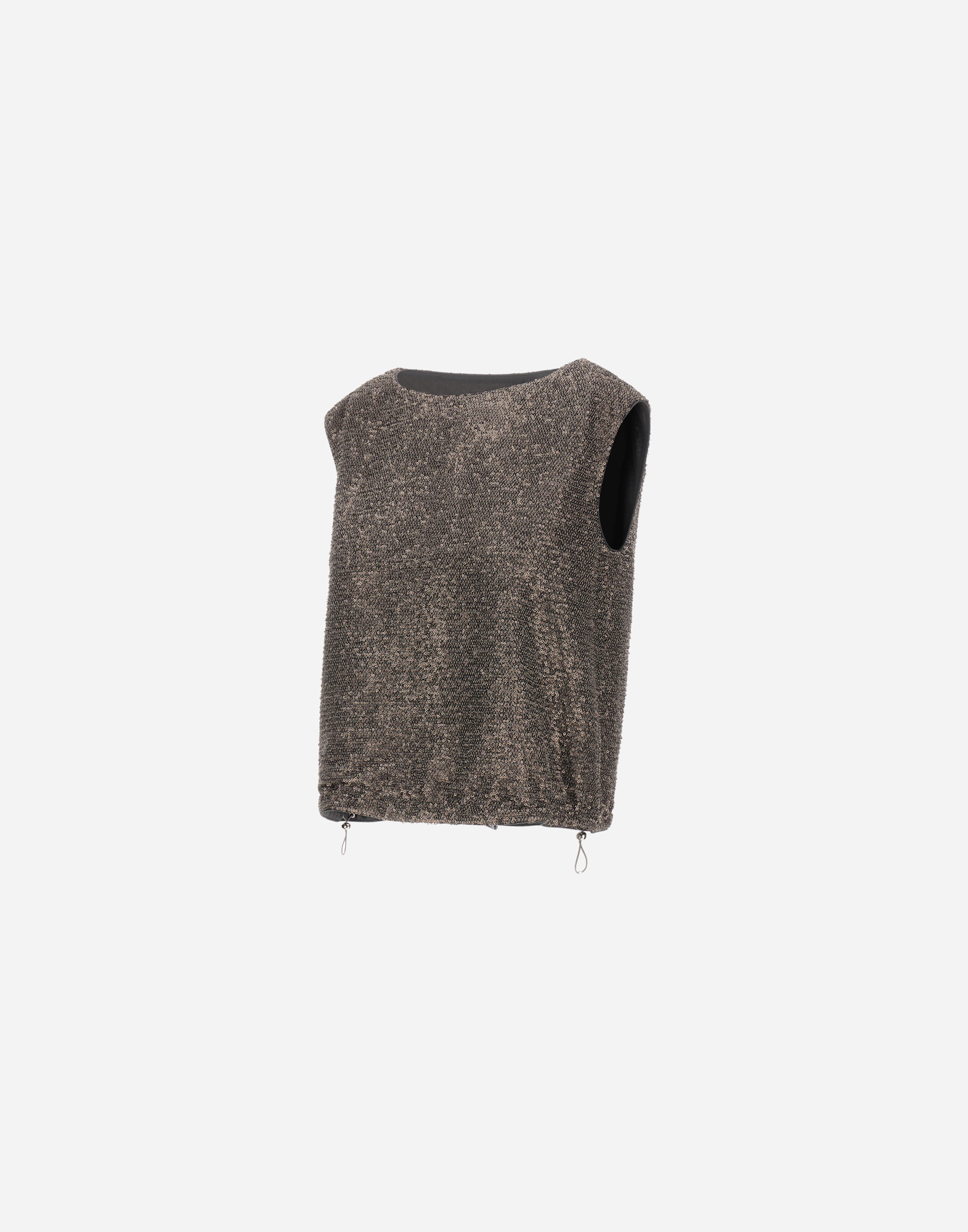 Herno Resort Top In Matt Sequins In Green