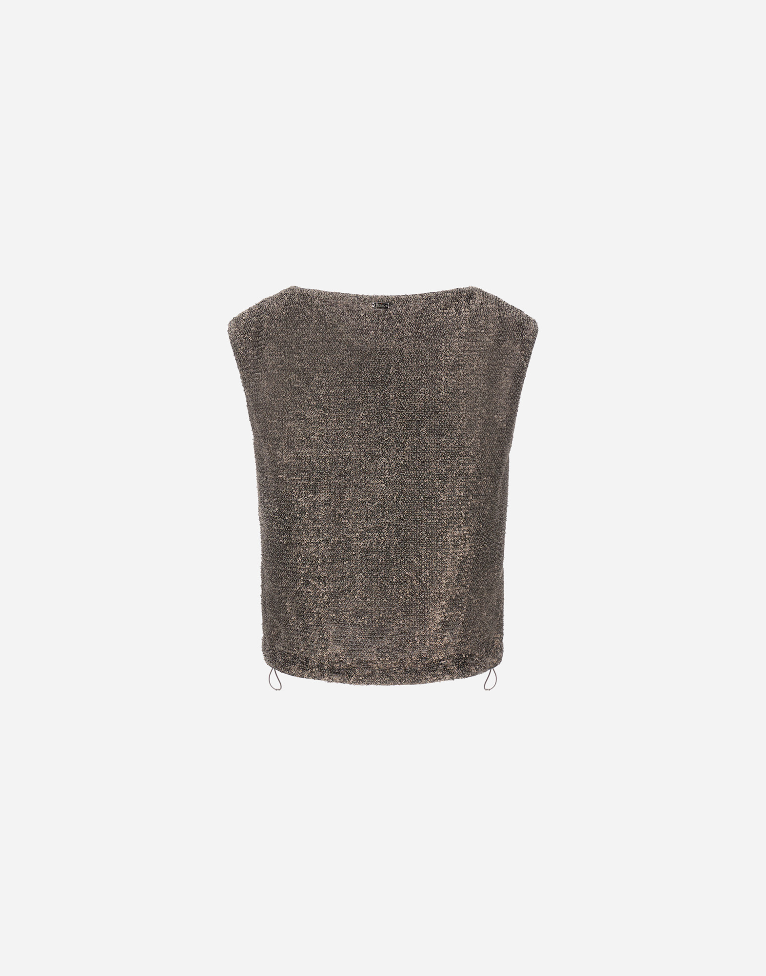 Herno Resort Top In Matt Sequins In Green