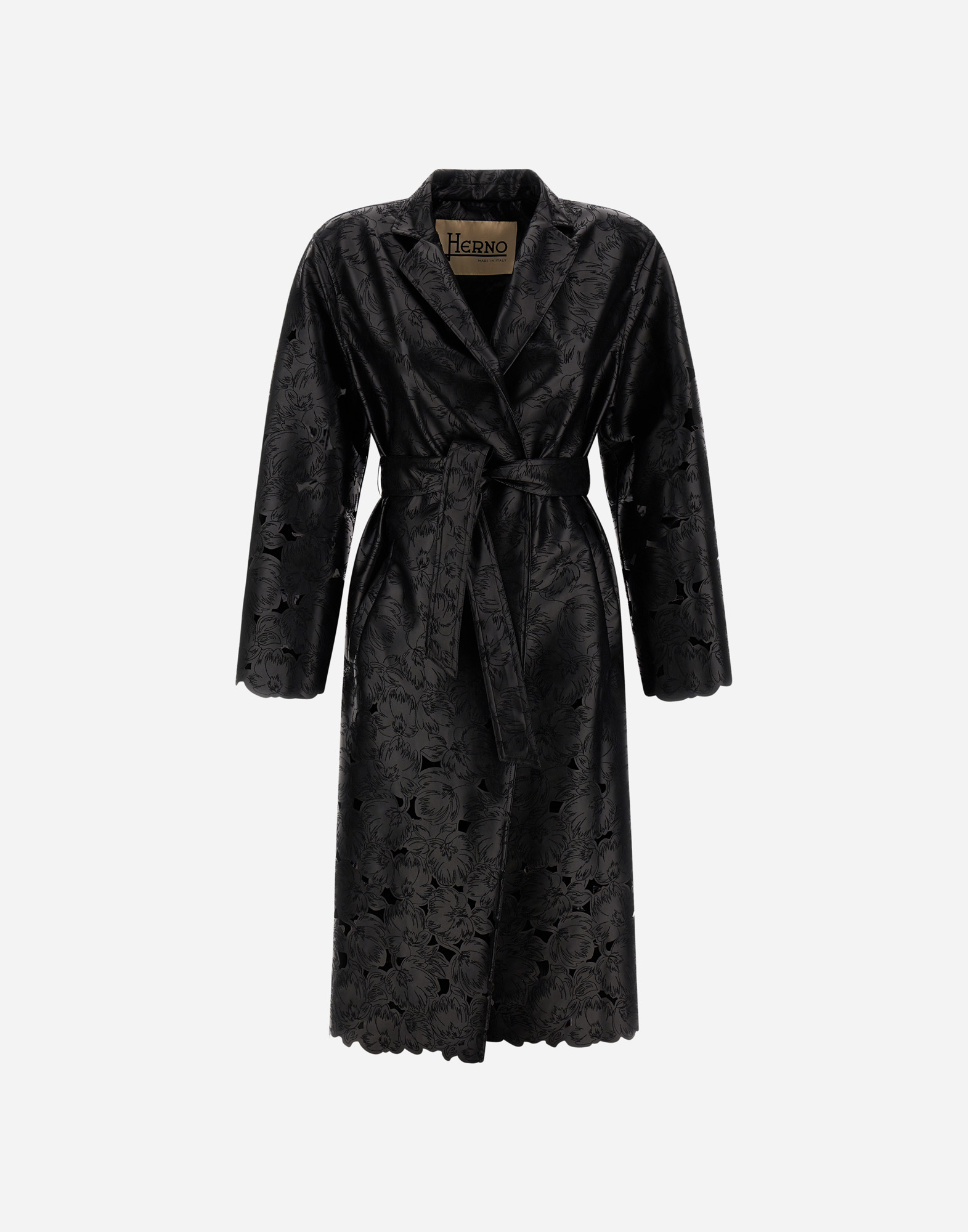 Herno Coat In Alternative Nappa In Black