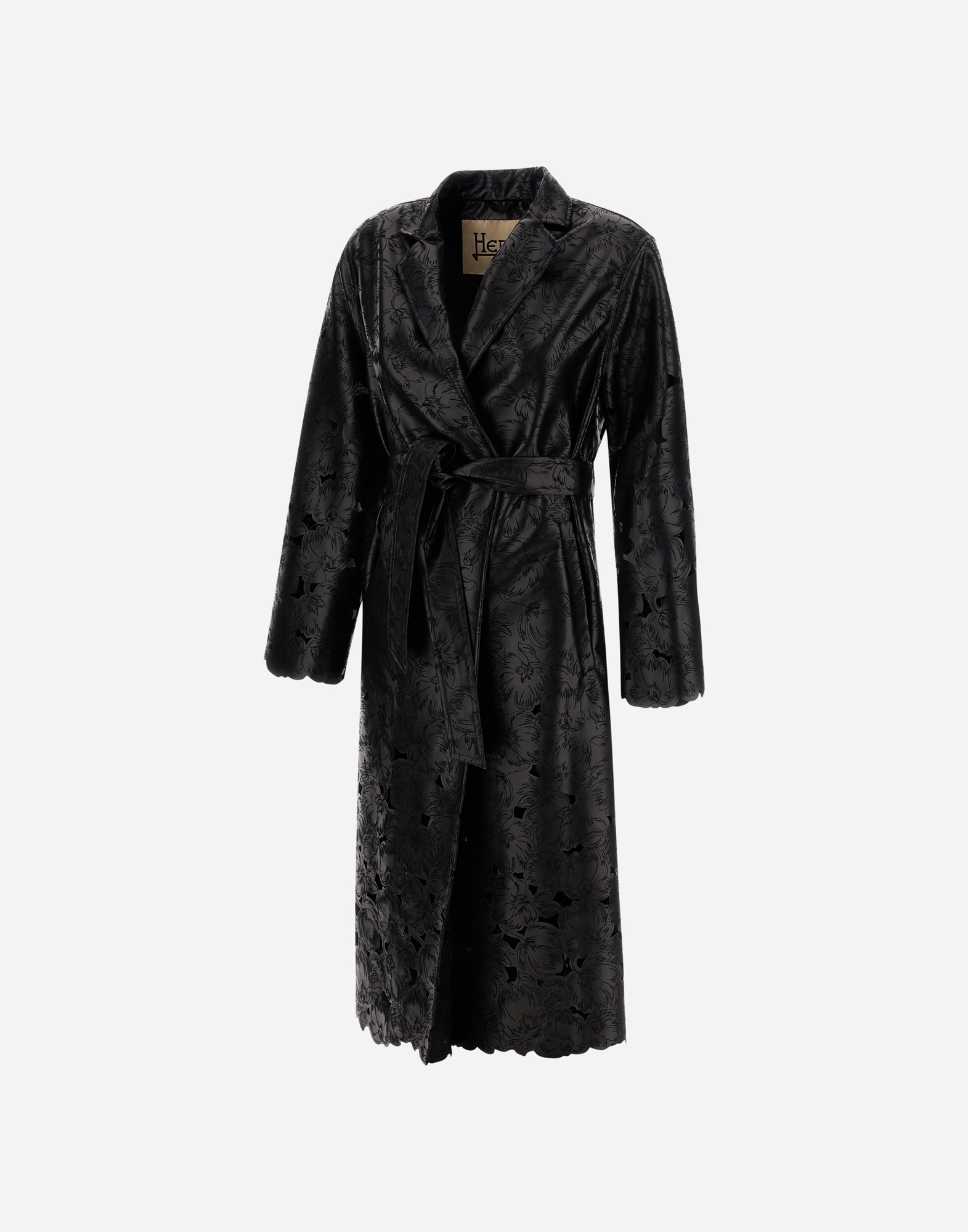 Herno Coat In Alternative Nappa In Black