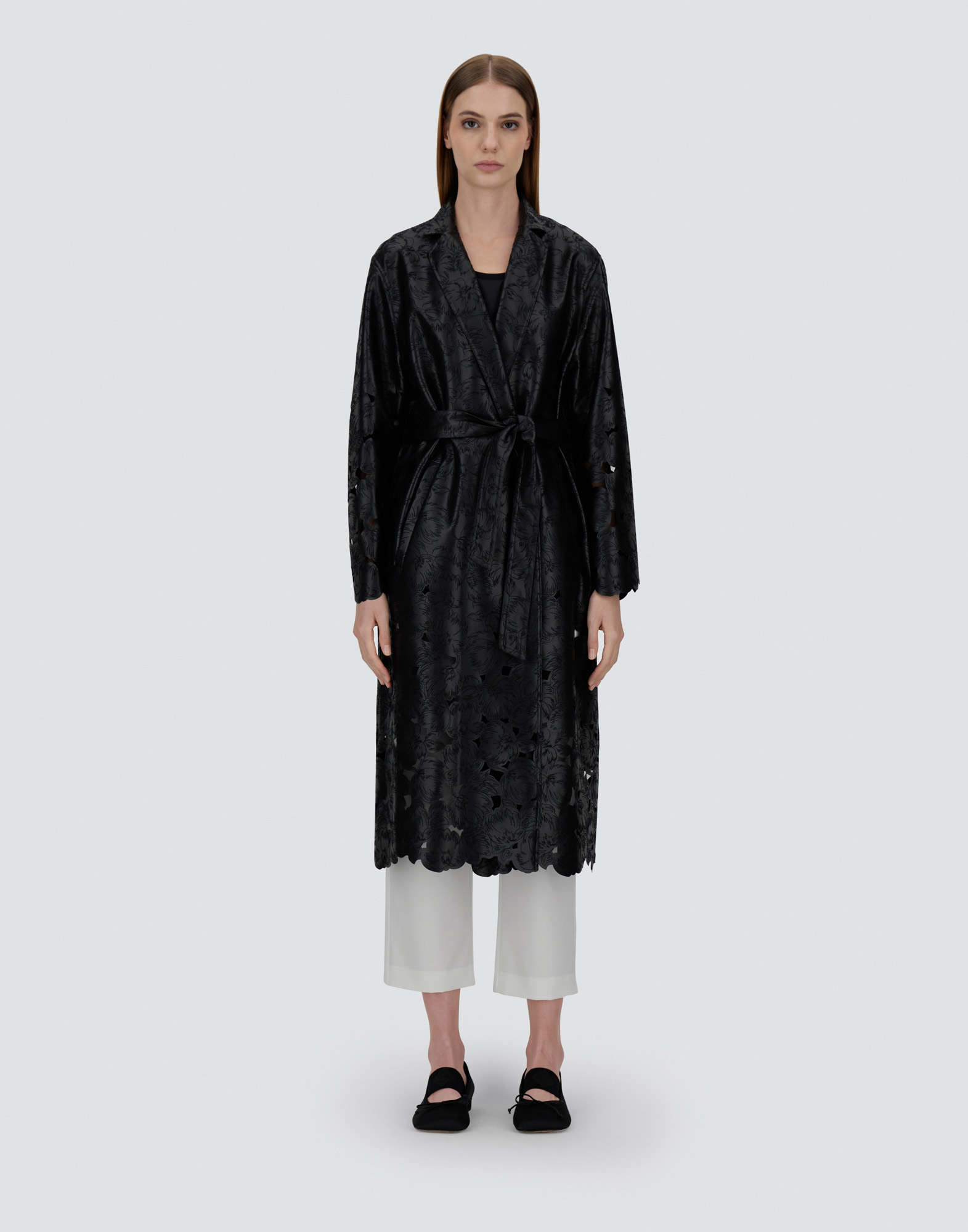 Herno Coat In Alternative Nappa In Black