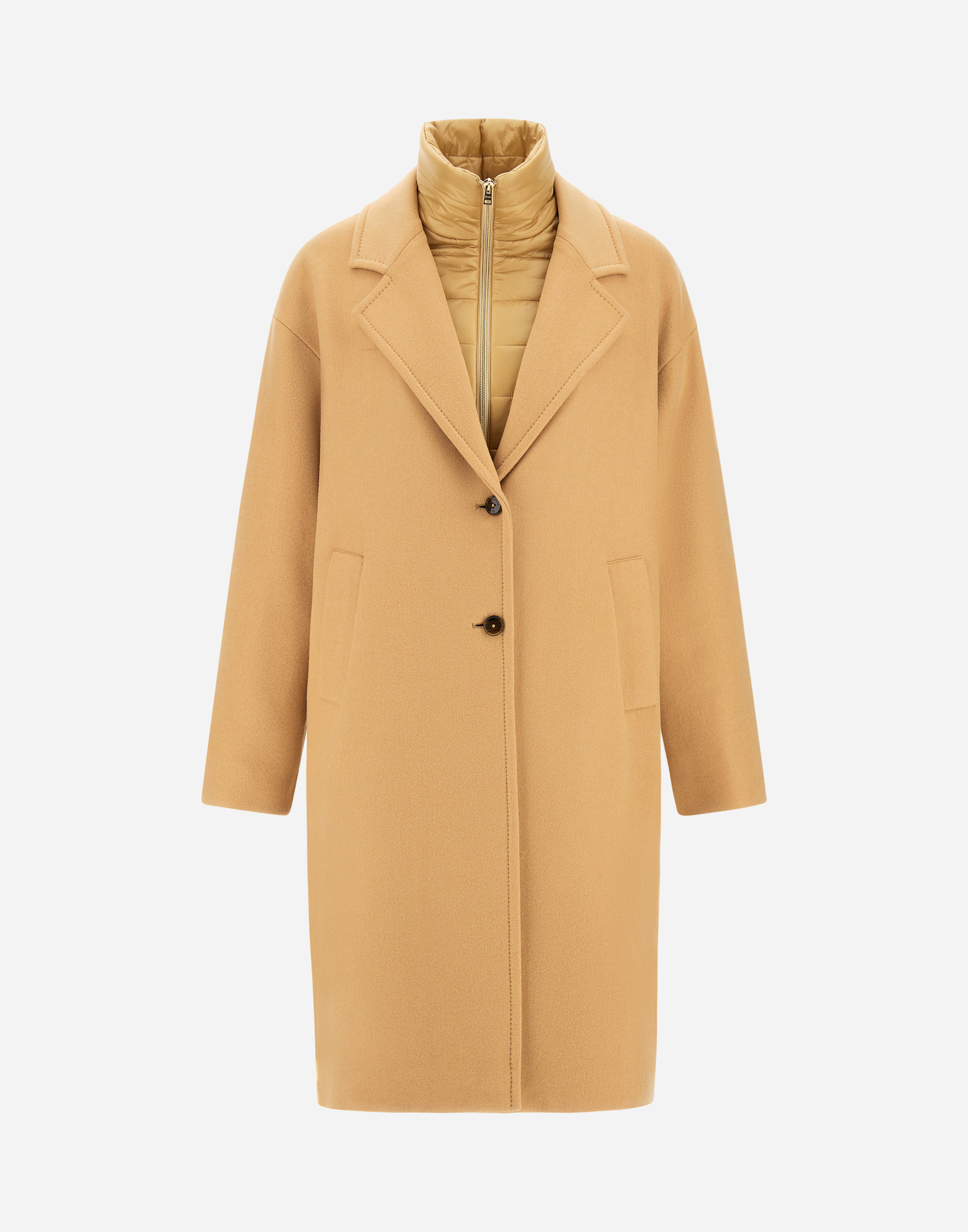 Herno Velour Wool Cloth And Nylon Ultralight Coat In Brown