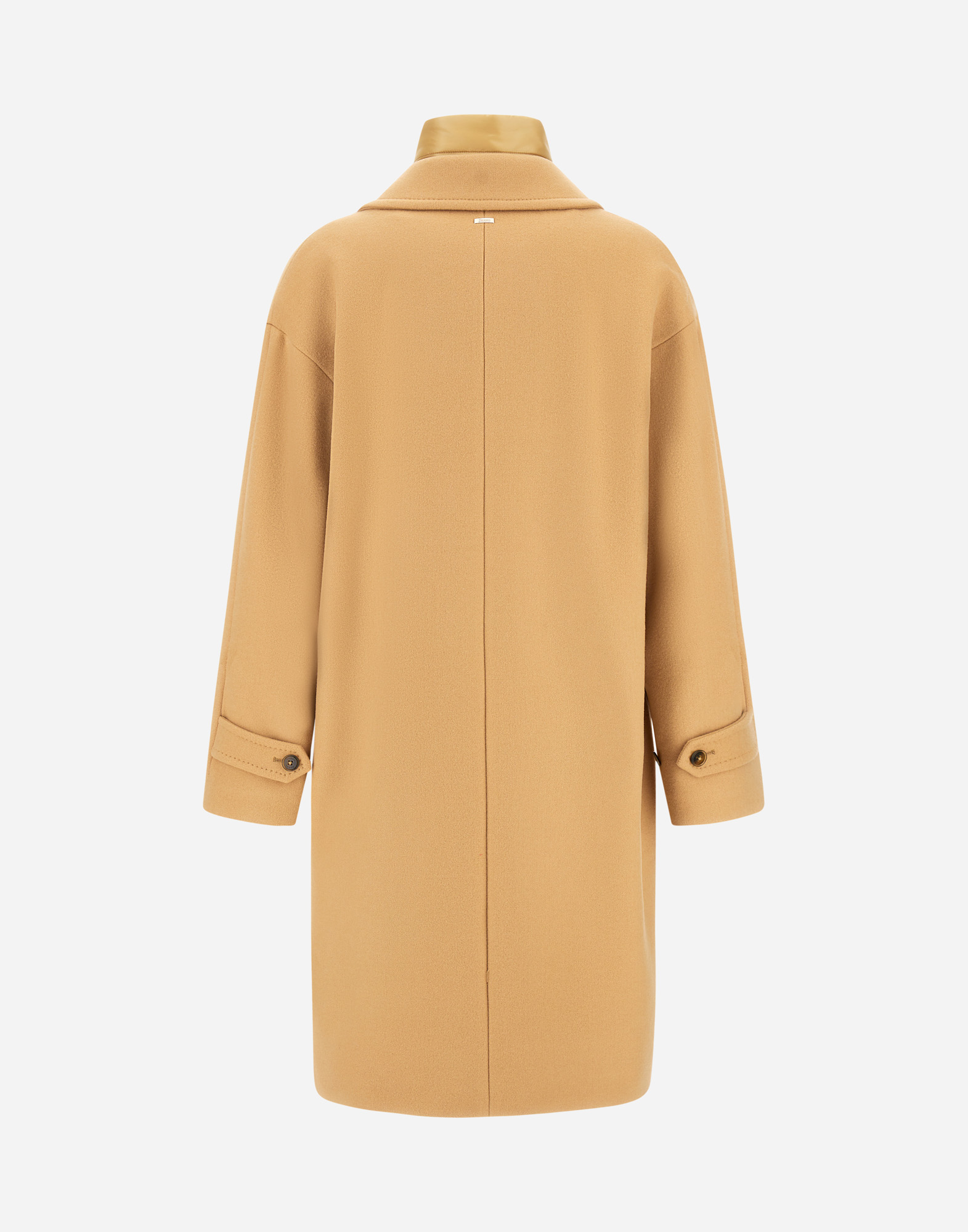 Herno Velour Wool Cloth And Nylon Ultralight Coat In Brown