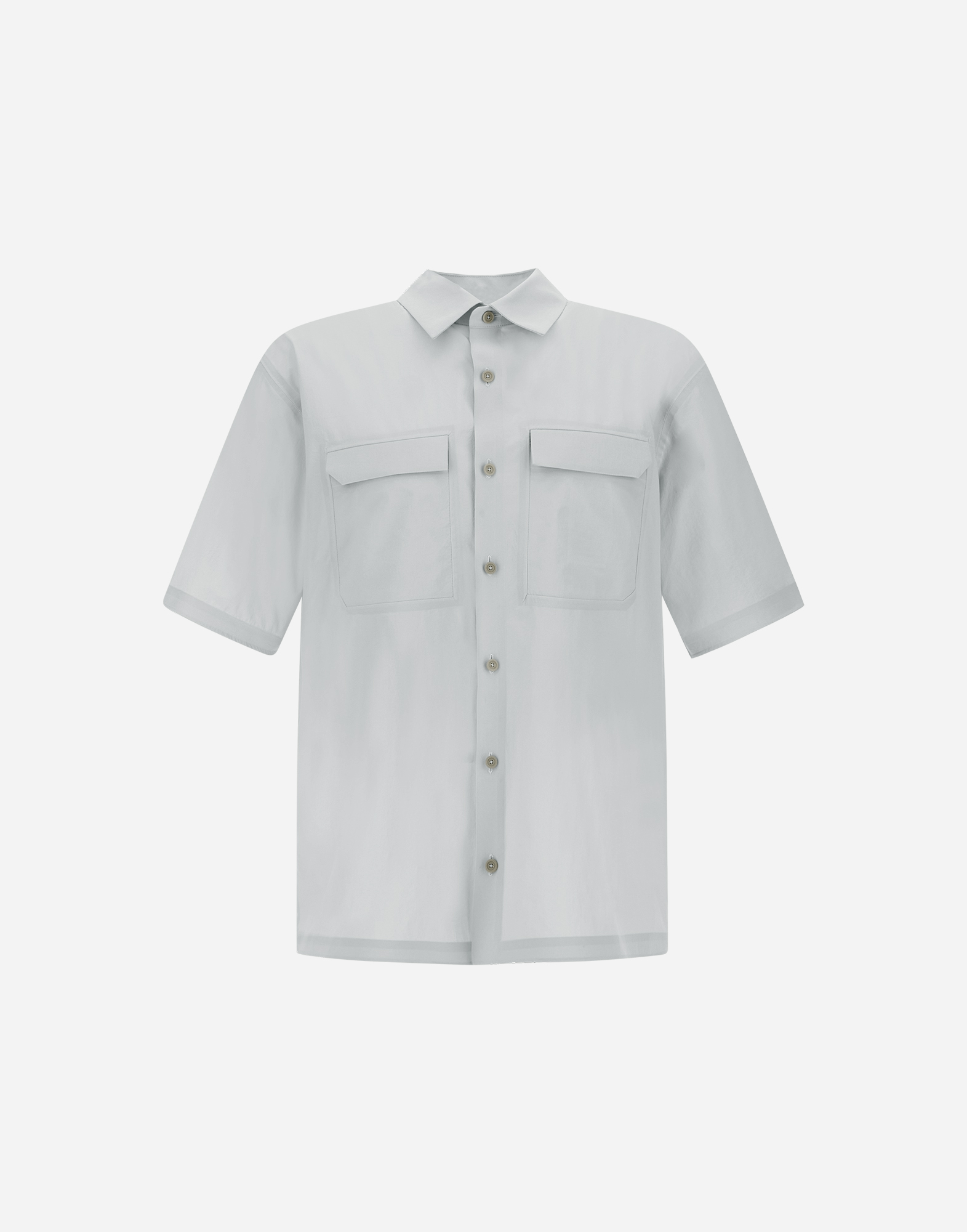 Herno Tech Stretch Woven Shirt In Ice