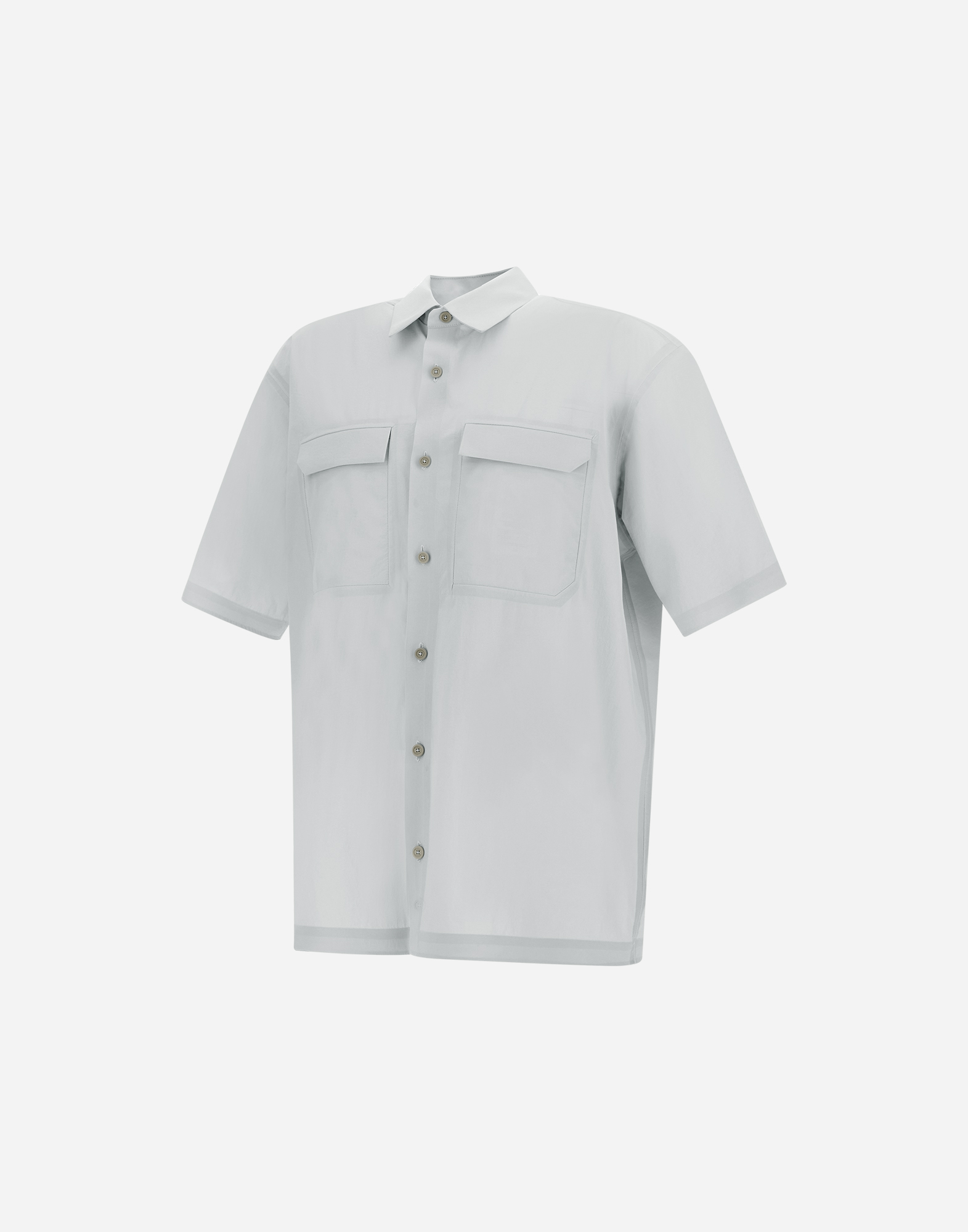 Herno Tech Stretch Woven Shirt In Ice