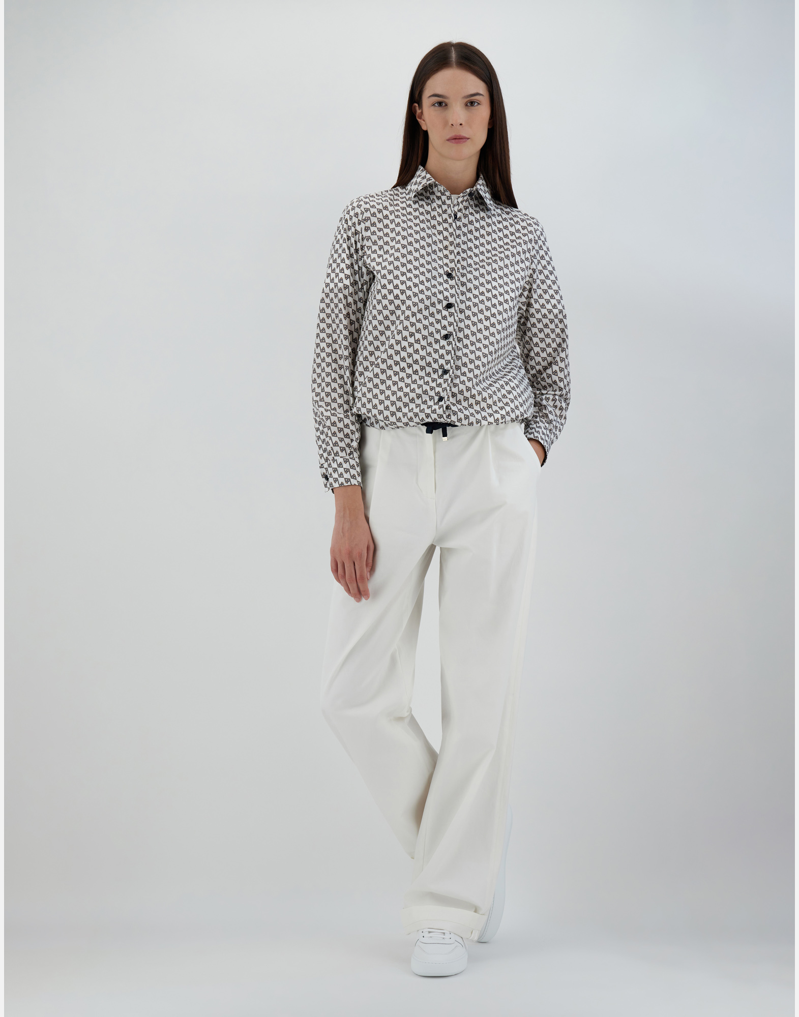 Herno Printex H Shirt In White/blue