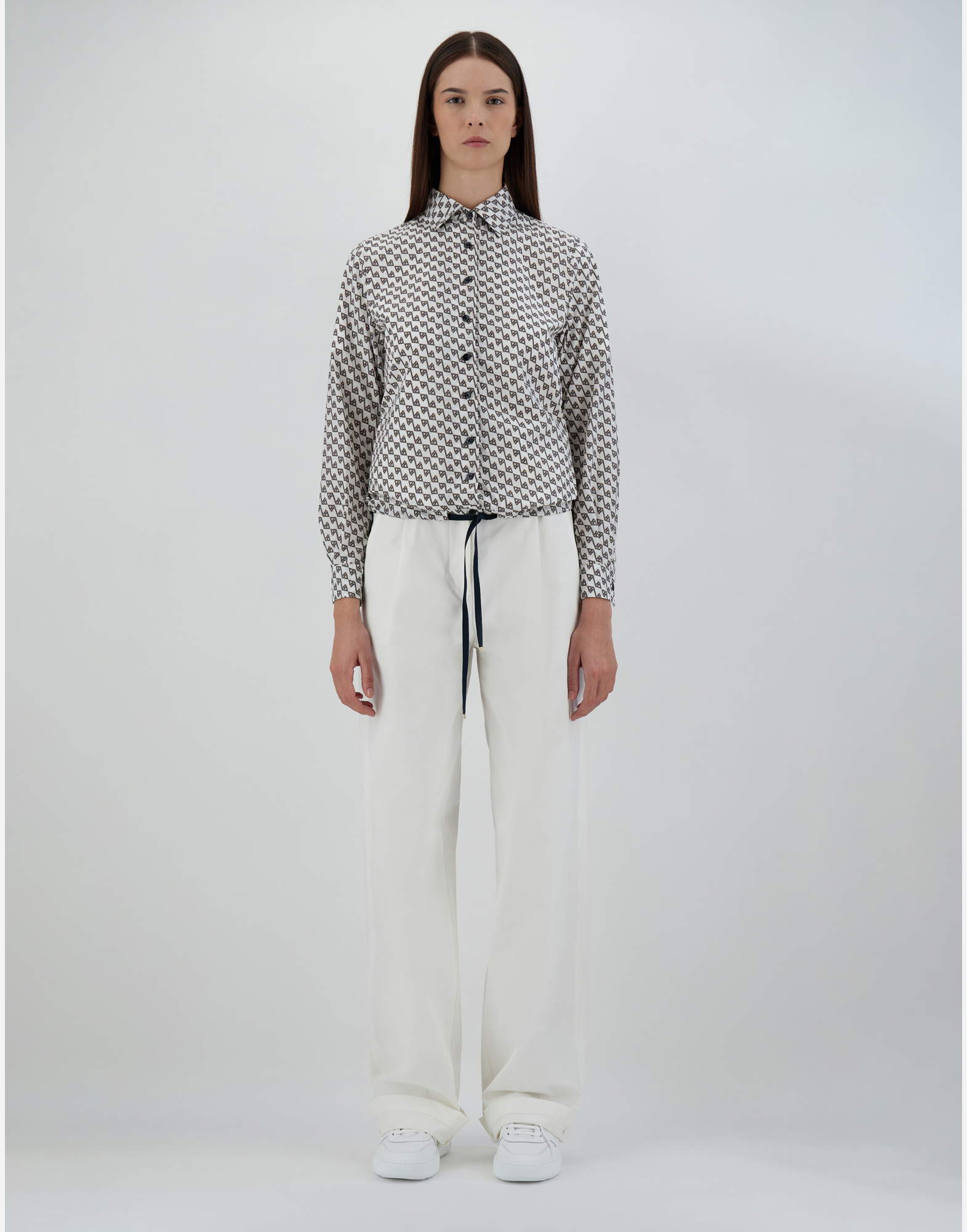 Herno Printex H Shirt In White/blue