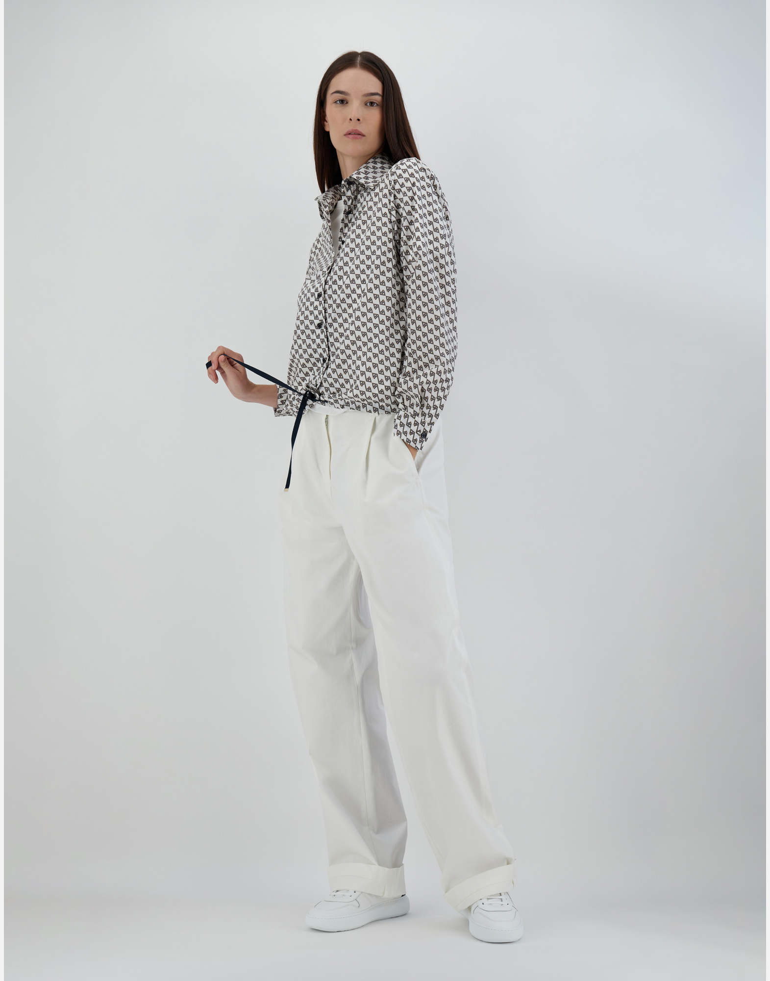 Herno Printex H Shirt In White/blue