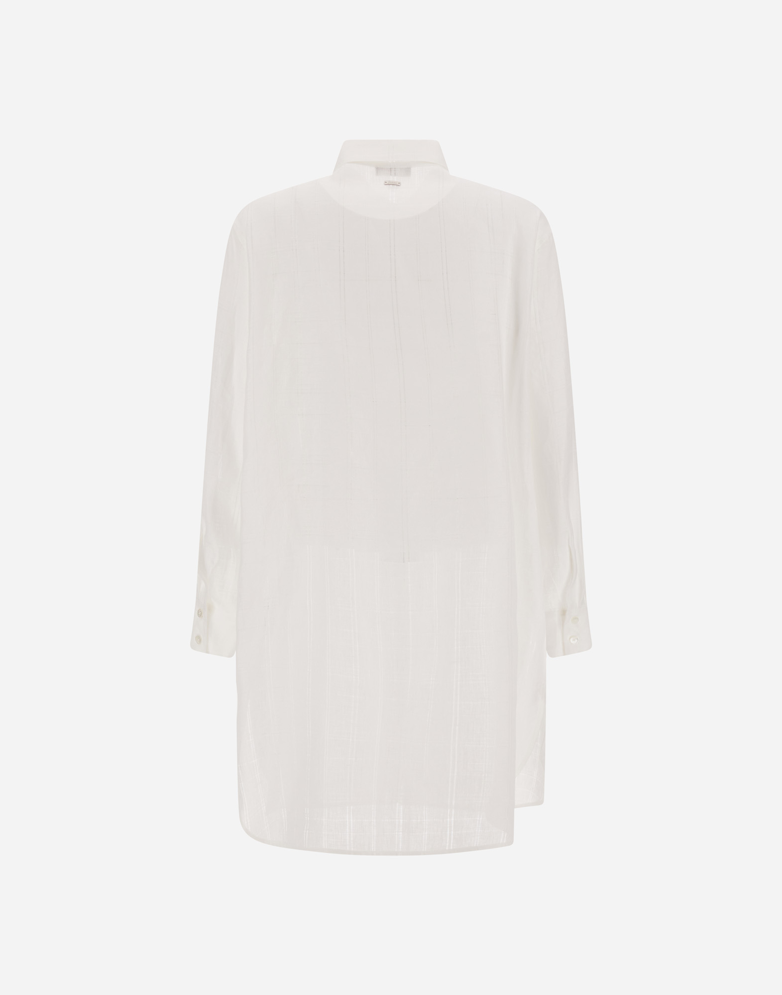 Herno Resort Shirt In Check Linen In White