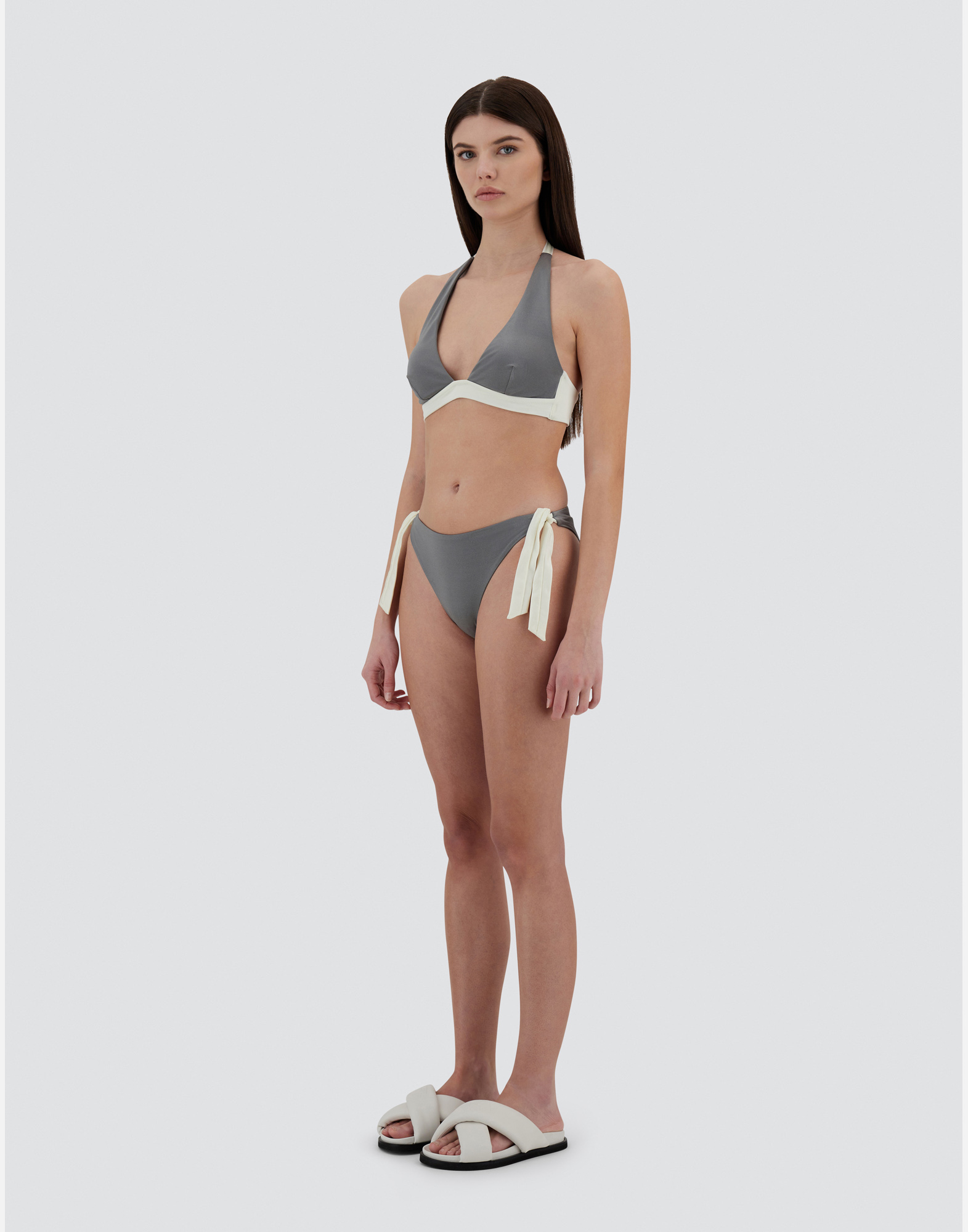 Shop Herno Resort Swimsuit In Lycra In Light Grey