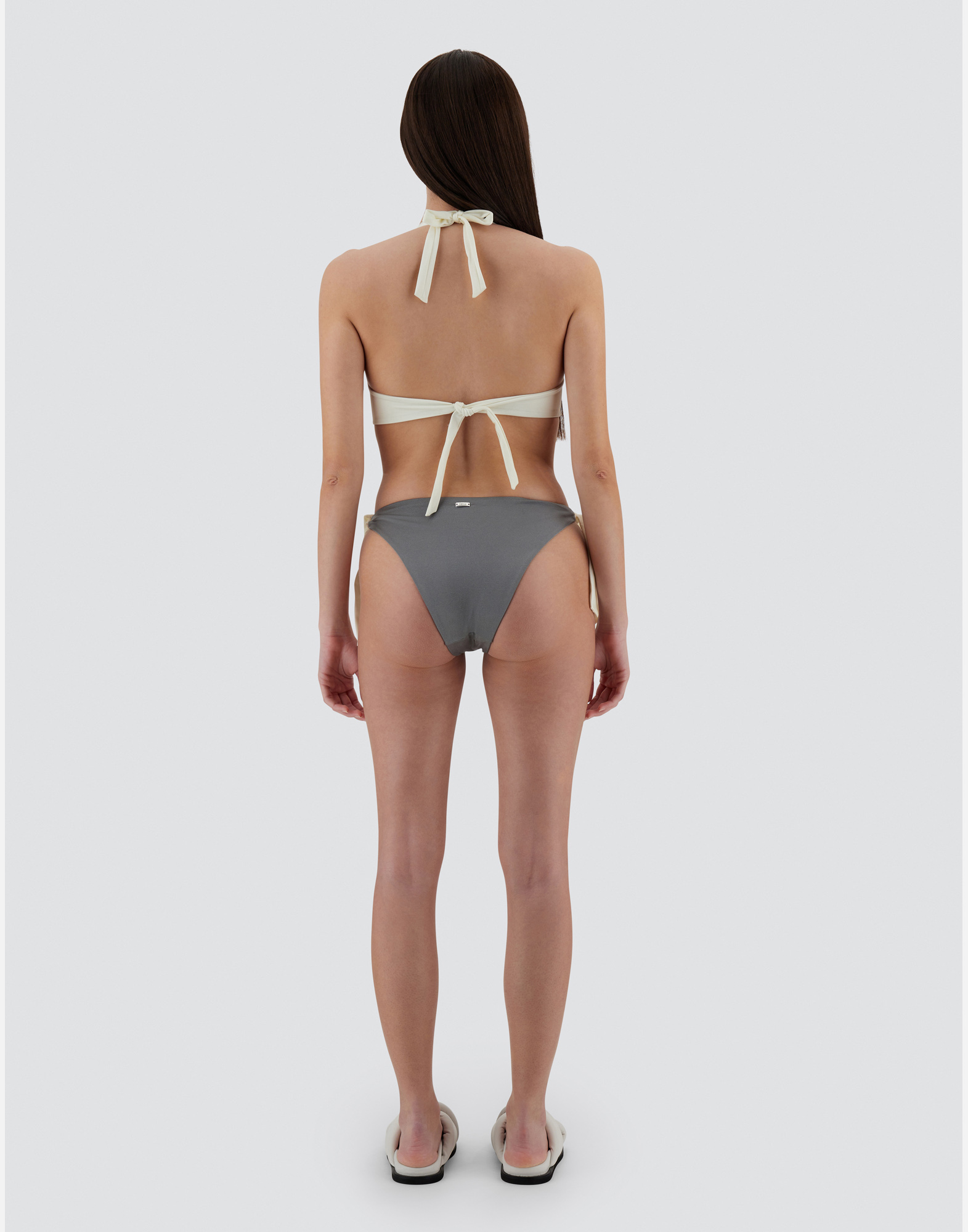 Shop Herno Resort Swimsuit In Lycra In Light Grey