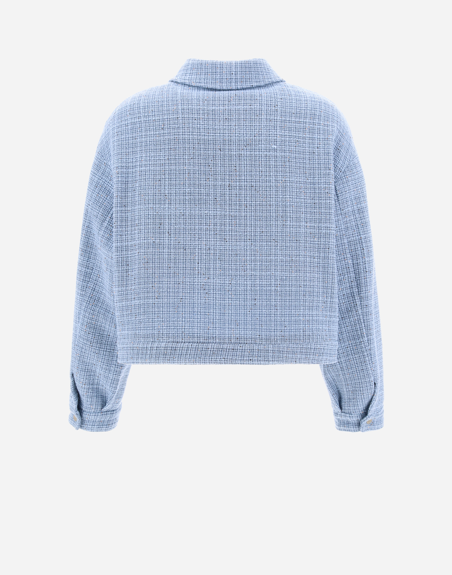 Herno Cotton Paillettes Jacket In Light Blue
