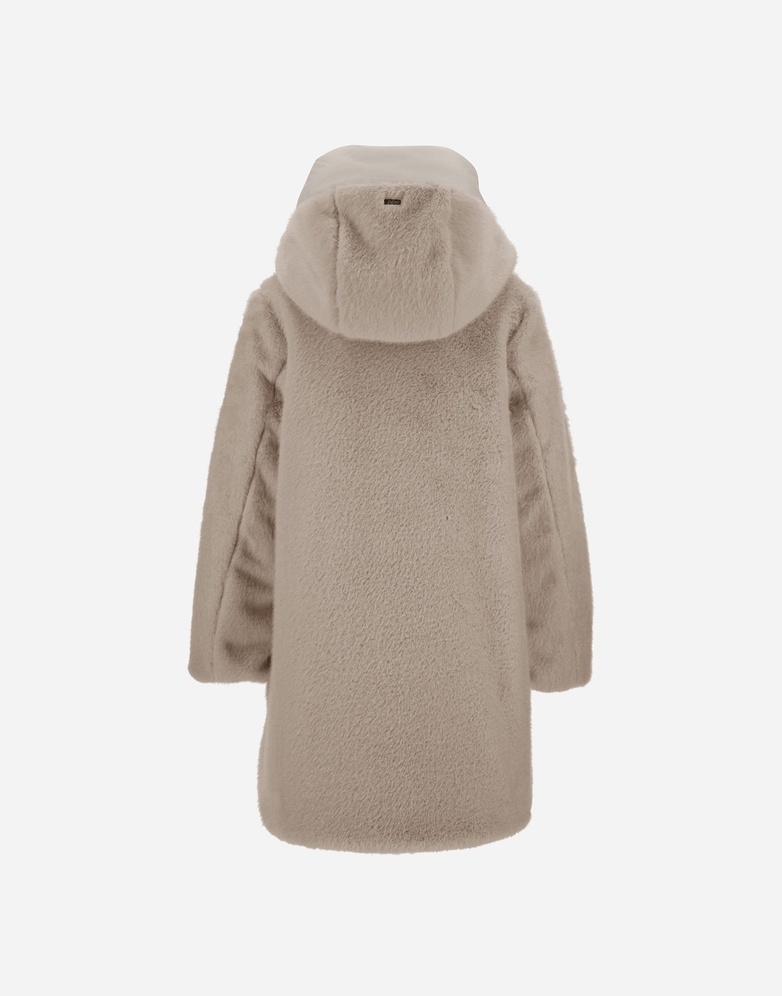 Herno Coat In Lady Alternative Fur And Ecoage In Neutral