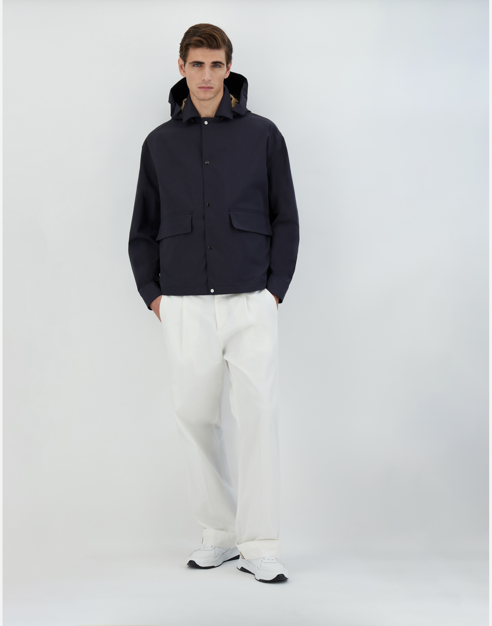 Herno Drizzle Bomber Jacket In Blue