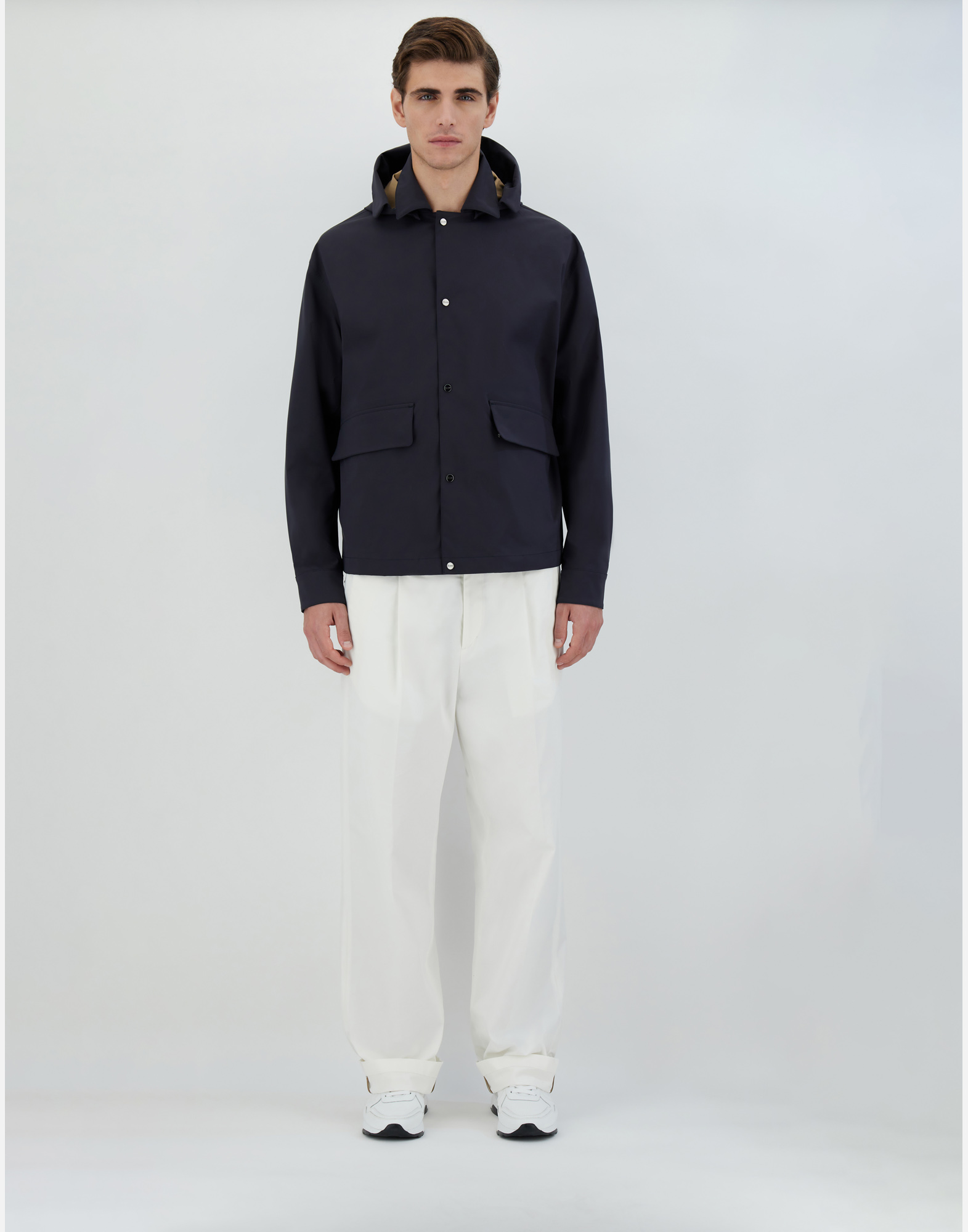 Herno Drizzle Bomber Jacket In Blue