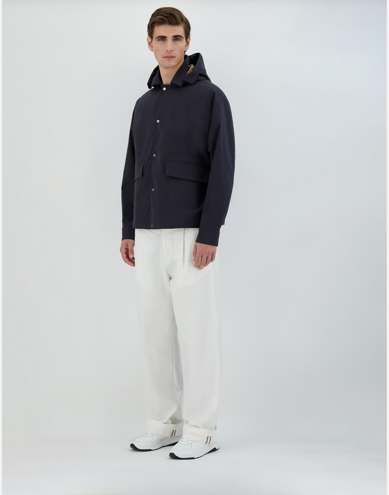 Herno Drizzle Bomber Jacket In Blue